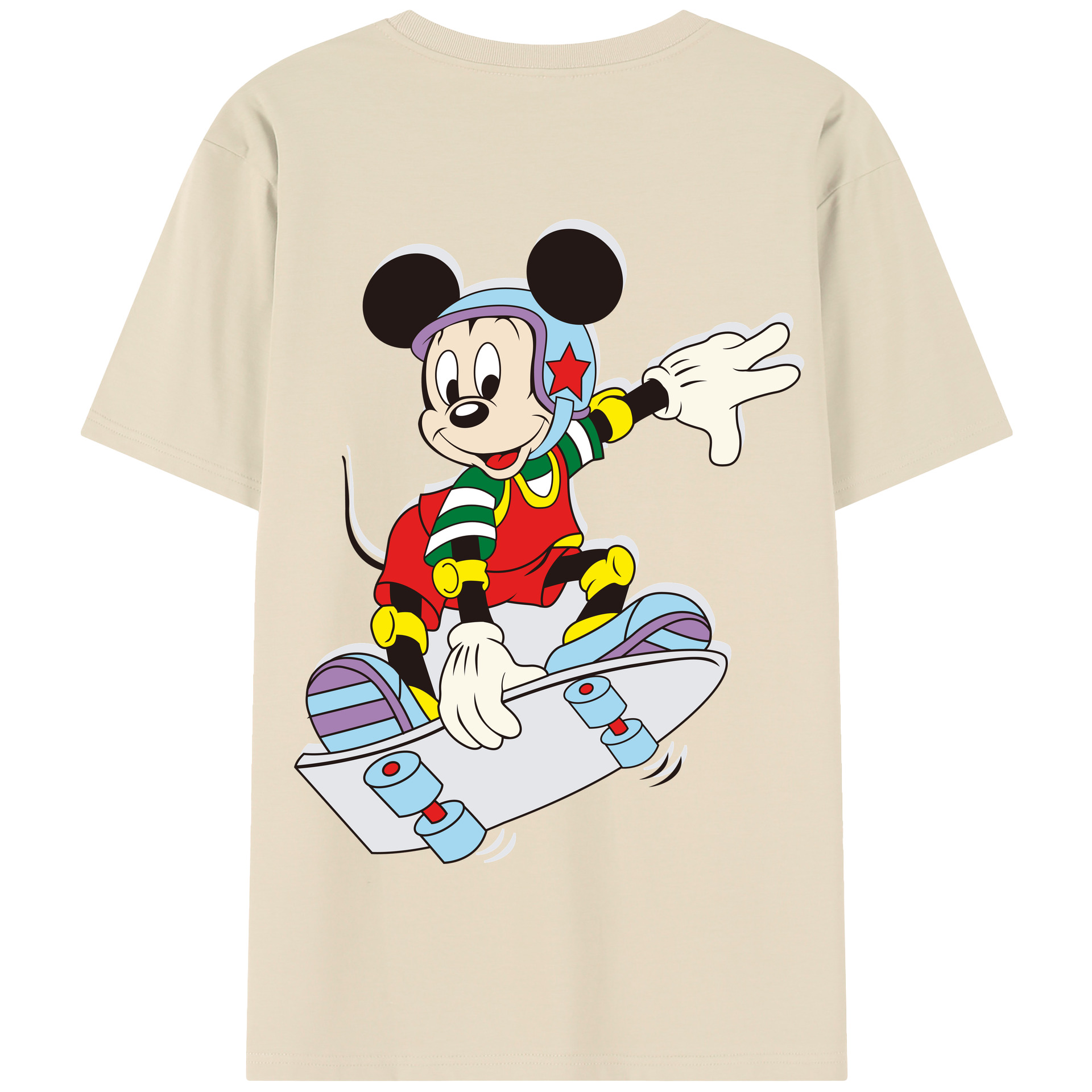（画像用） ミッキーマウス Mickey Mouse 綿100％半袖Tシャツ（背面プリント）