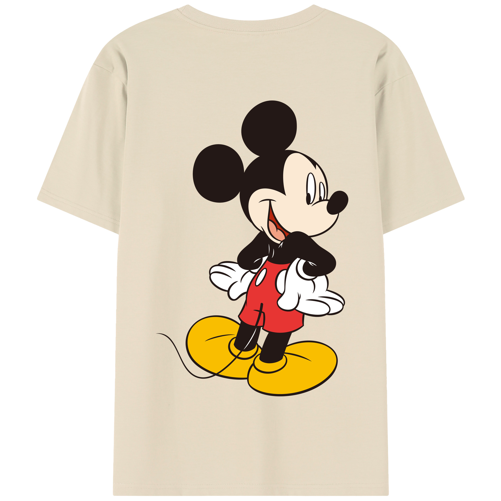 （画像用） ミッキーマウス Mickey Mouse 綿100％半袖Tシャツ（背面プリント）
