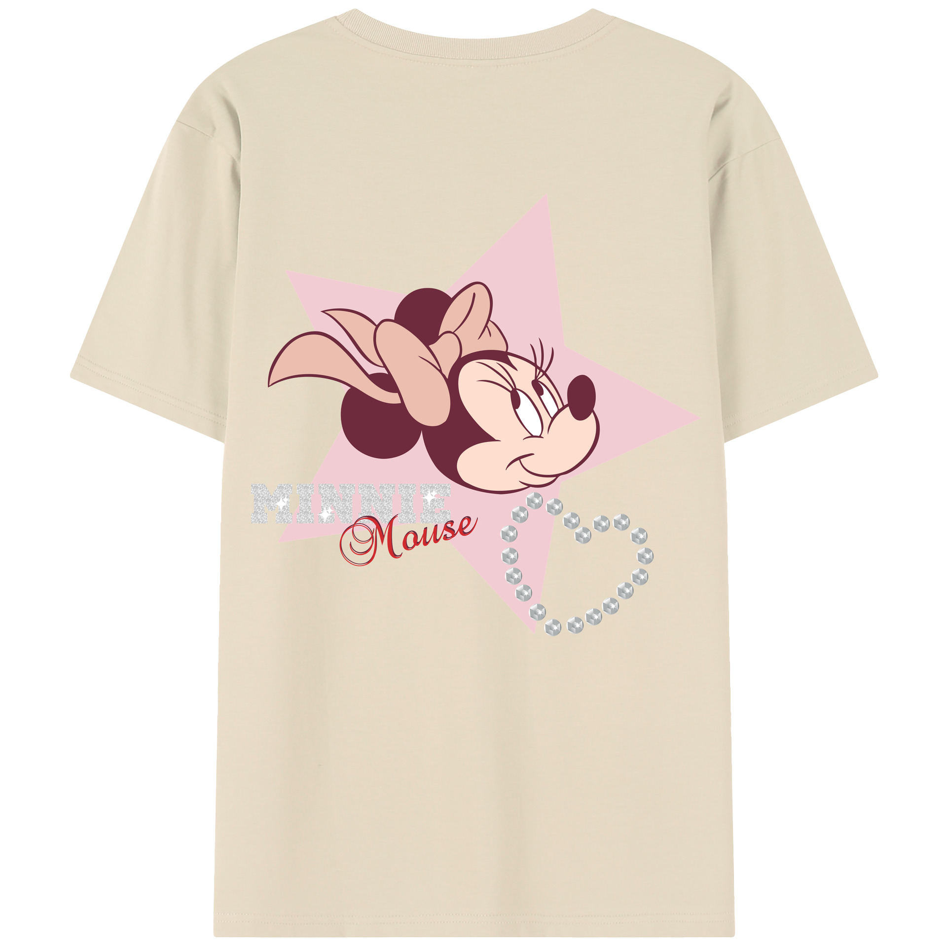 （画像用） ミッキーマウス Mickey Mouse 綿100％半袖Tシャツ（背面プリント）