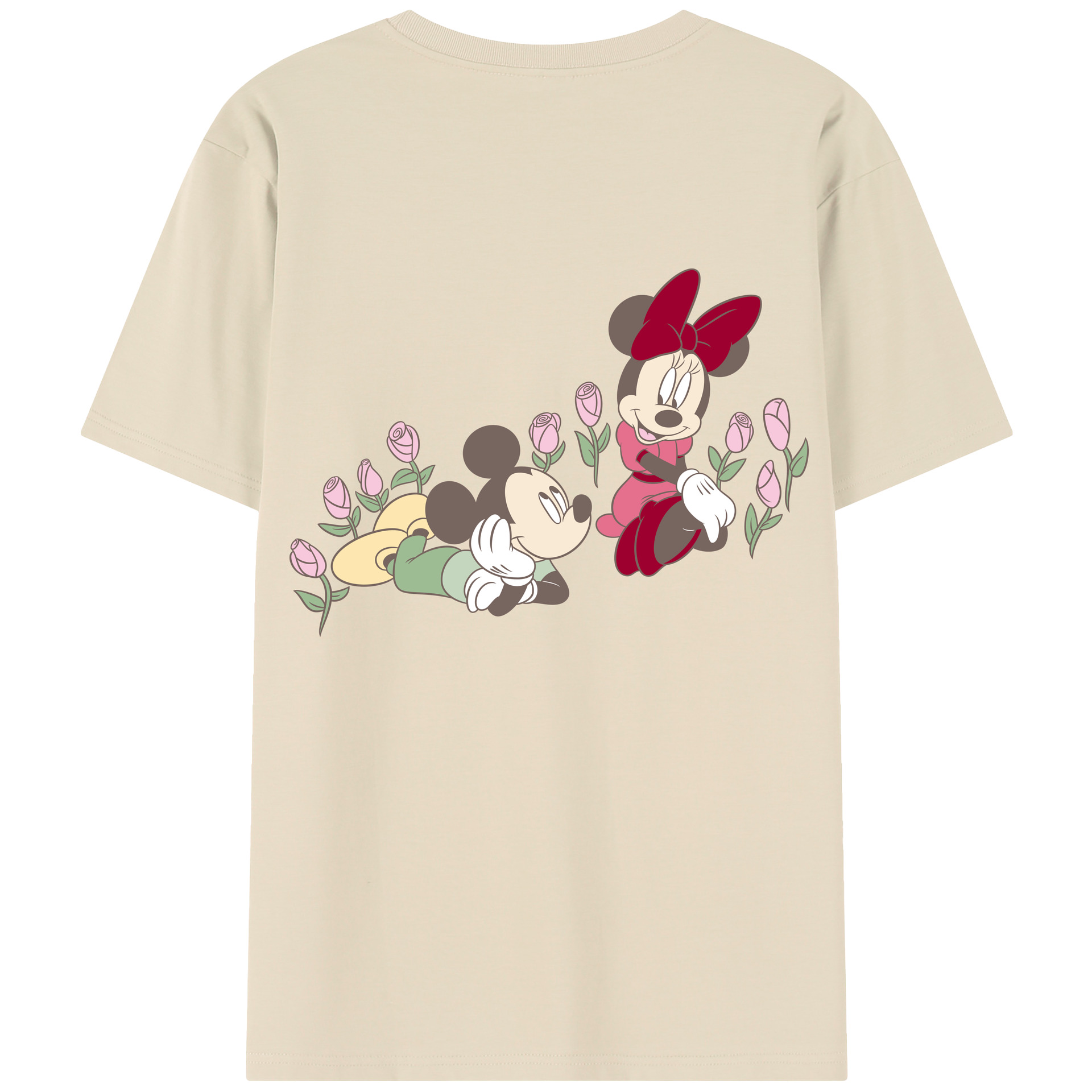 （画像用） ミッキーマウス Mickey Mouse 綿100％半袖Tシャツ（背面プリント）