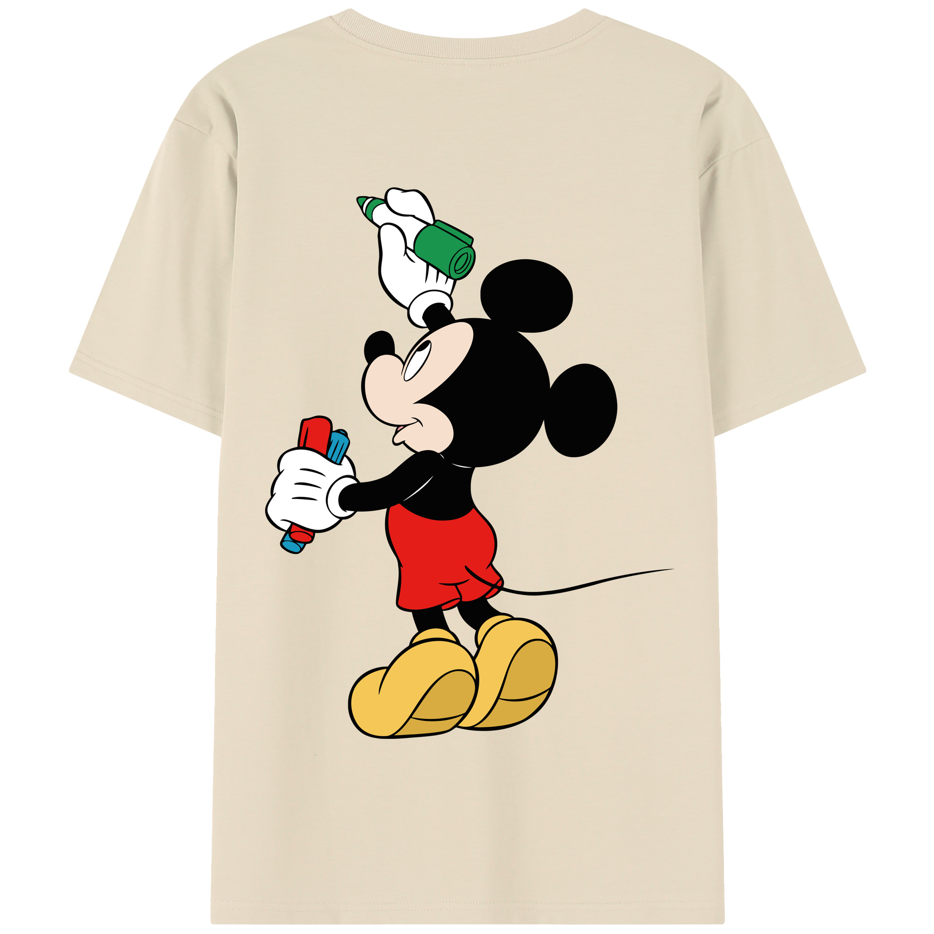 （画像用） ミッキーマウス Mickey Mouse 綿100％半袖Tシャツ（背面プリント）