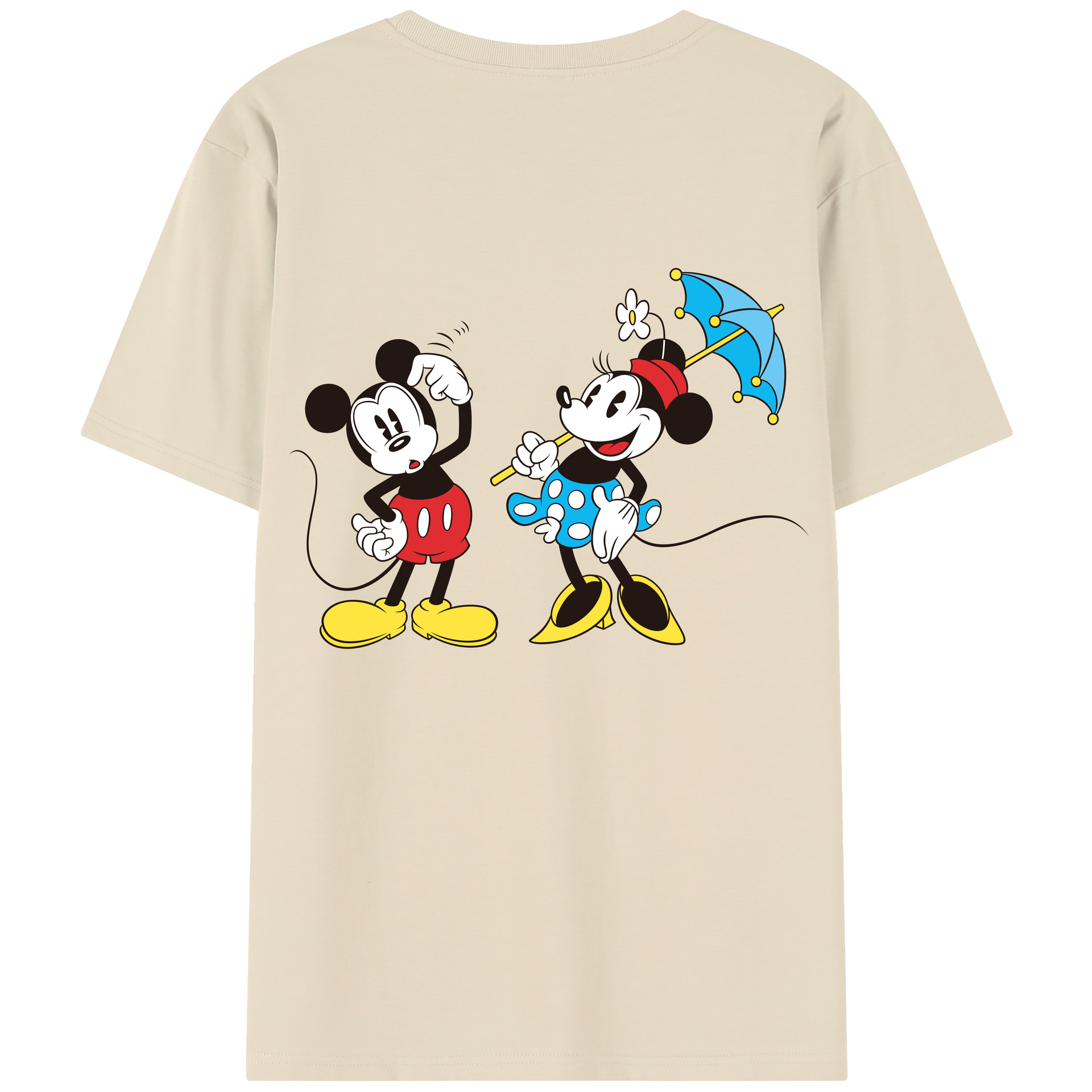 （画像用） ミッキーマウス Mickey Mouse 綿100％半袖Tシャツ（背面プリント）