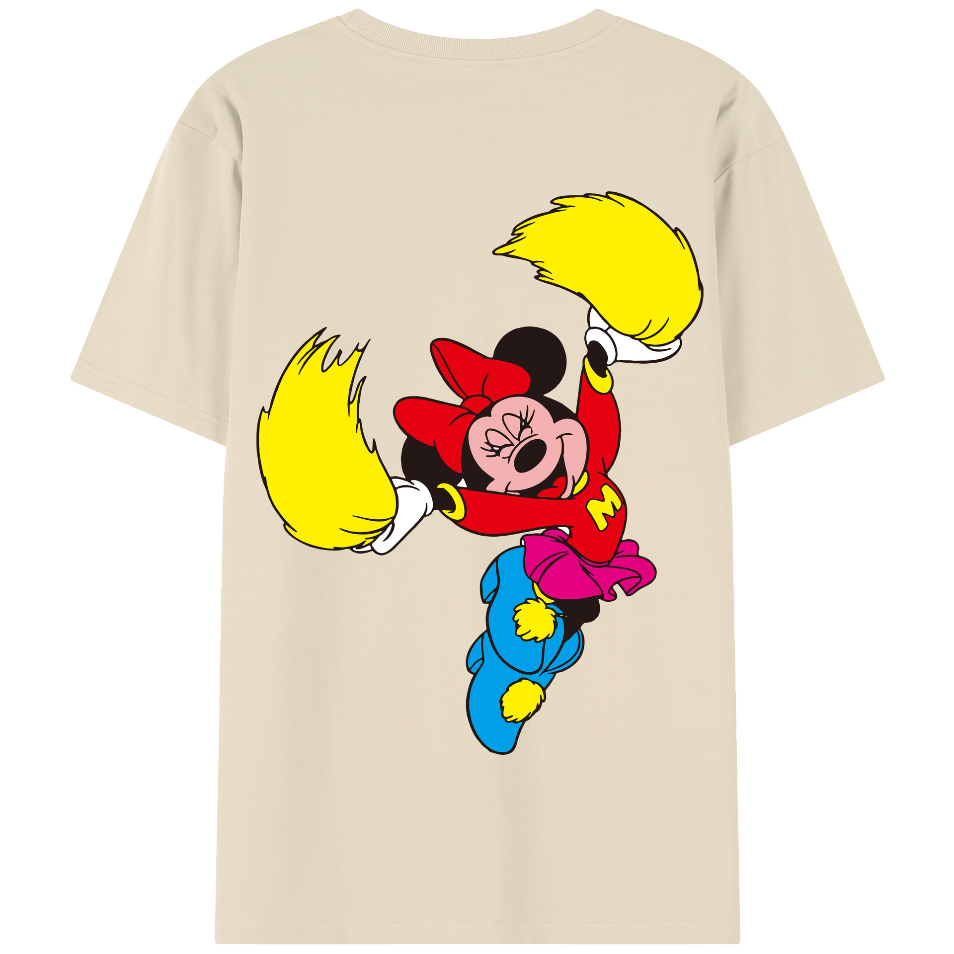 （画像用） ミッキーマウス Mickey Mouse 綿100％半袖Tシャツ（背面プリント）