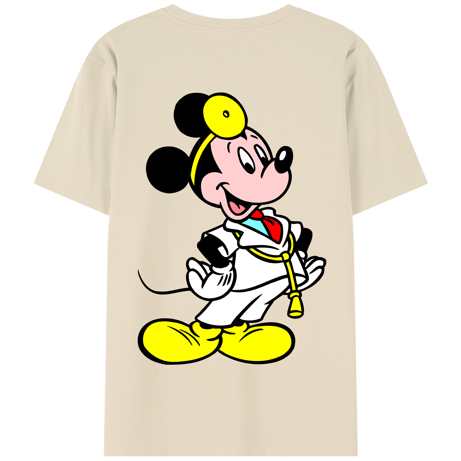 （画像用） ミッキーマウス Mickey Mouse 綿100％半袖Tシャツ（背面プリント）