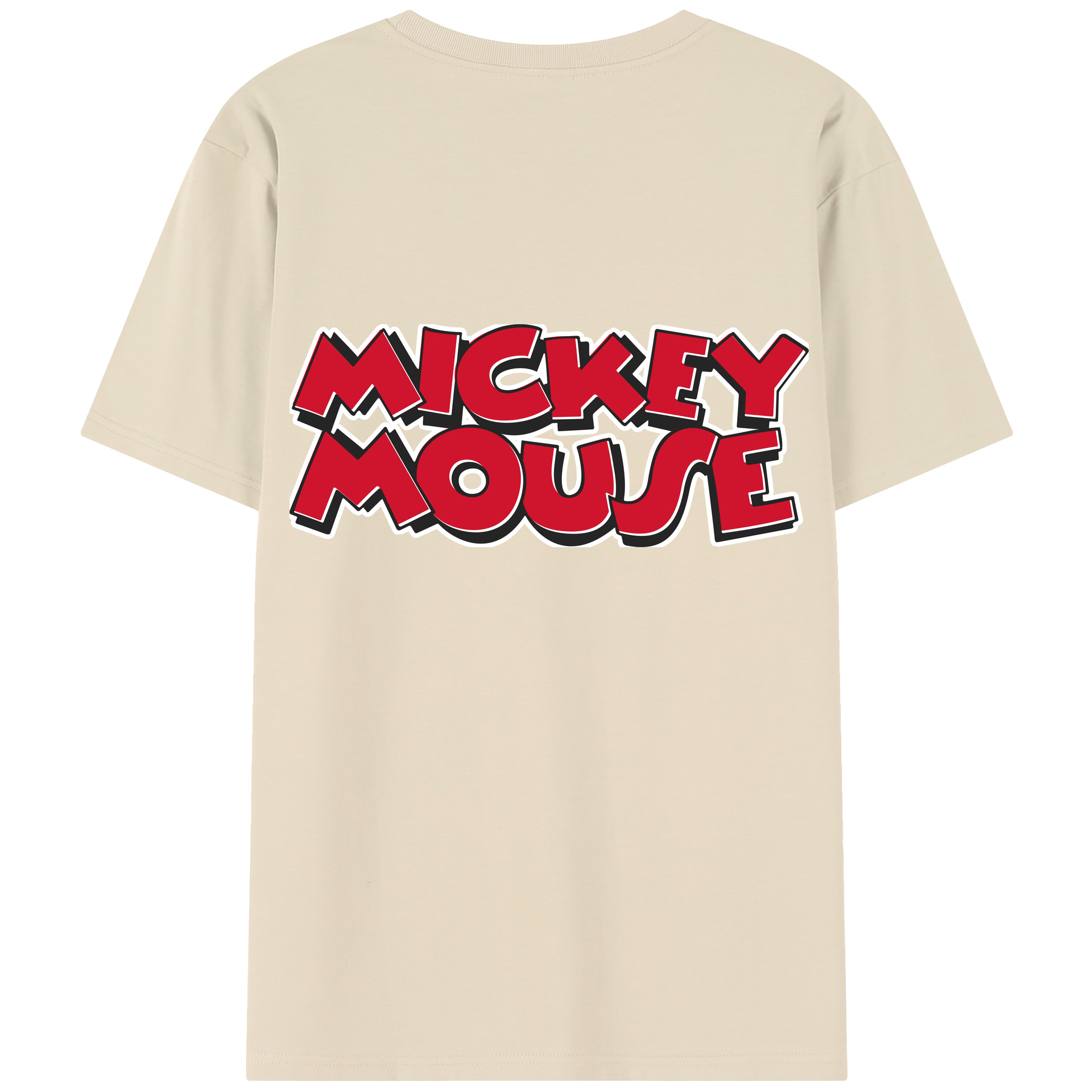 （画像用） ミッキーマウス Mickey Mouse 綿100％半袖Tシャツ（背面プリント）