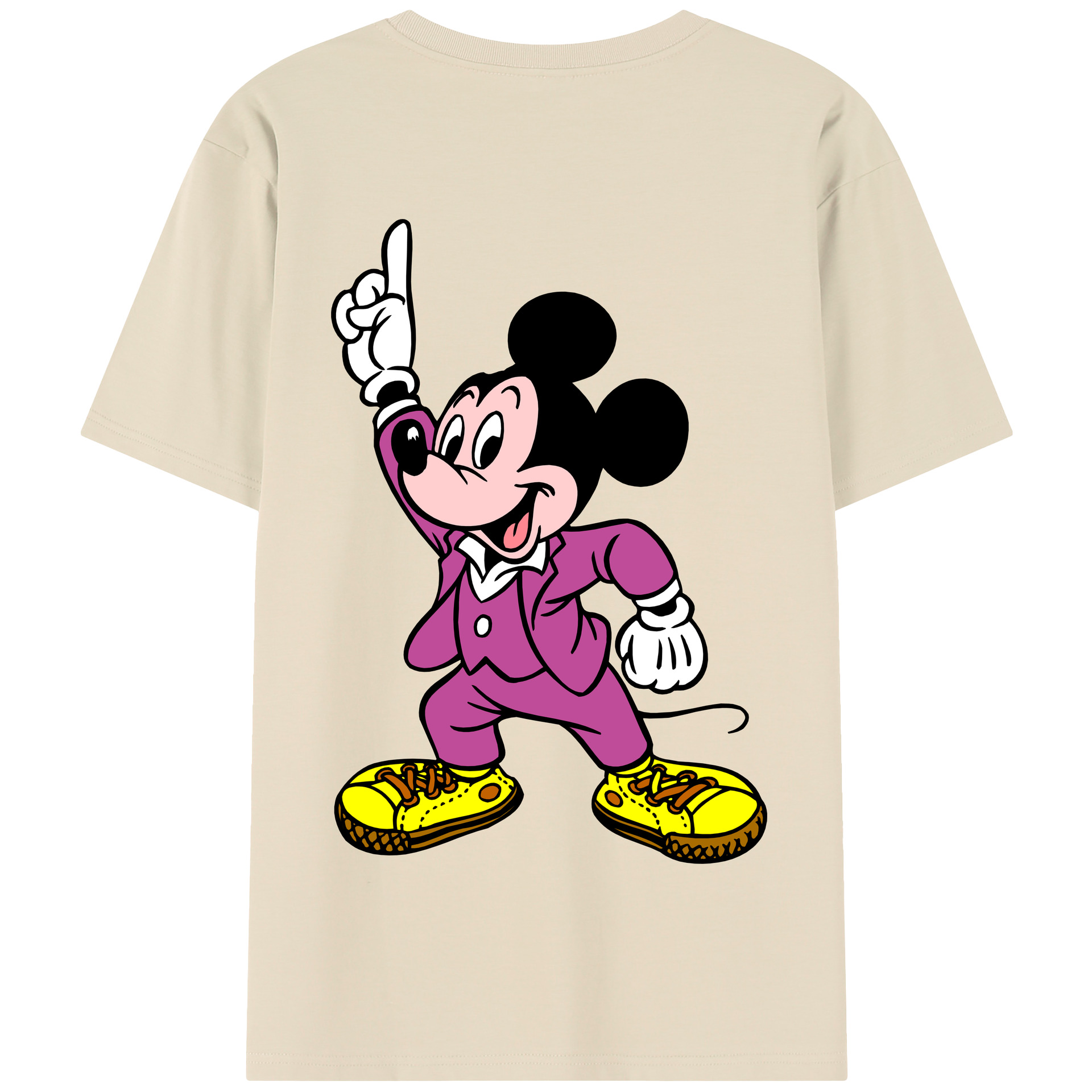 （画像用） ミッキーマウス Mickey Mouse 綿100％半袖Tシャツ（背面プリント）