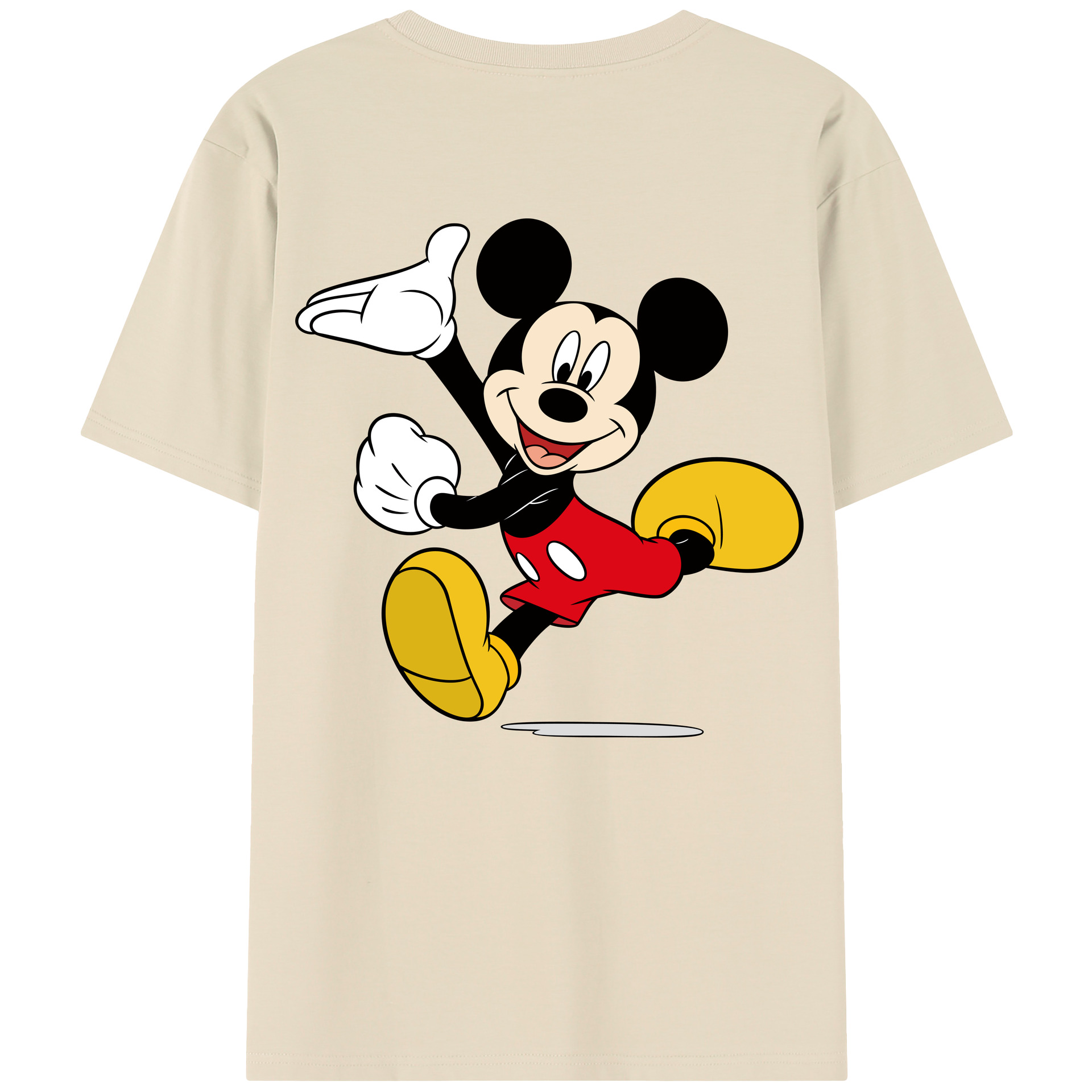 （画像用） ミッキーマウス Mickey Mouse 綿100％半袖Tシャツ（背面プリント）