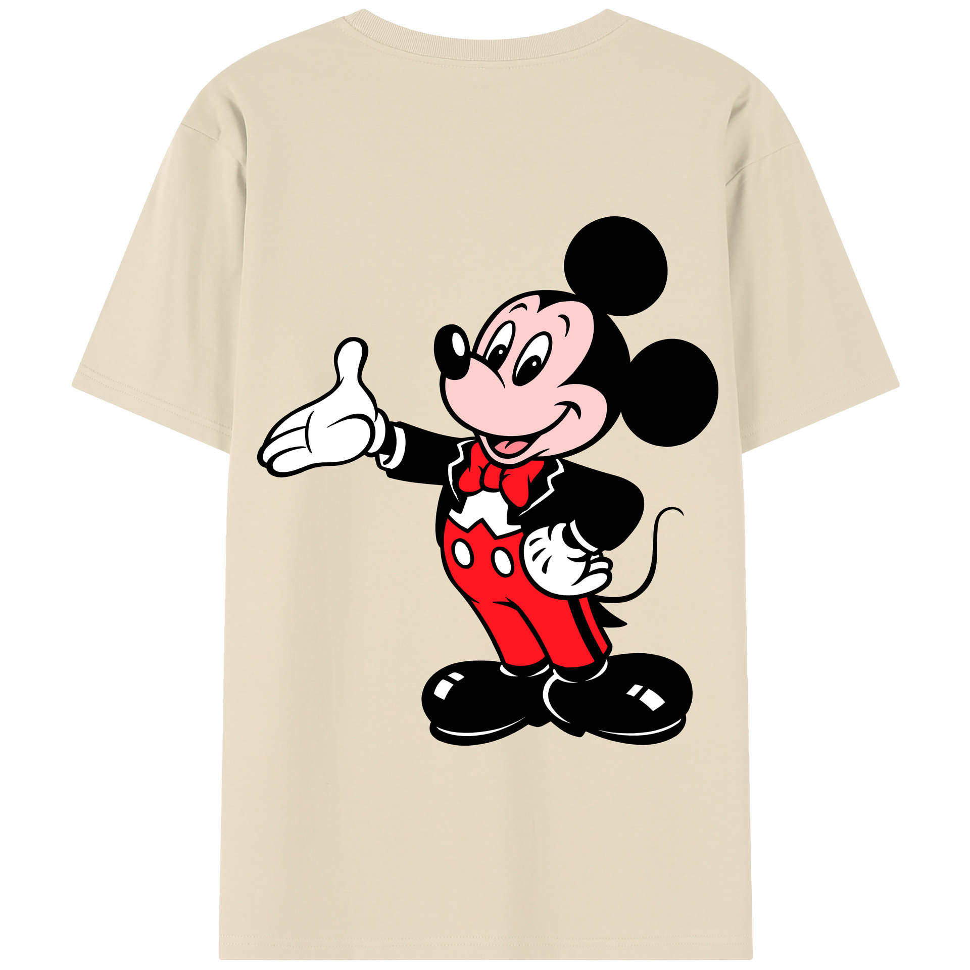 （画像用） ミッキーマウス Mickey Mouse 綿100％半袖Tシャツ（背面プリント）