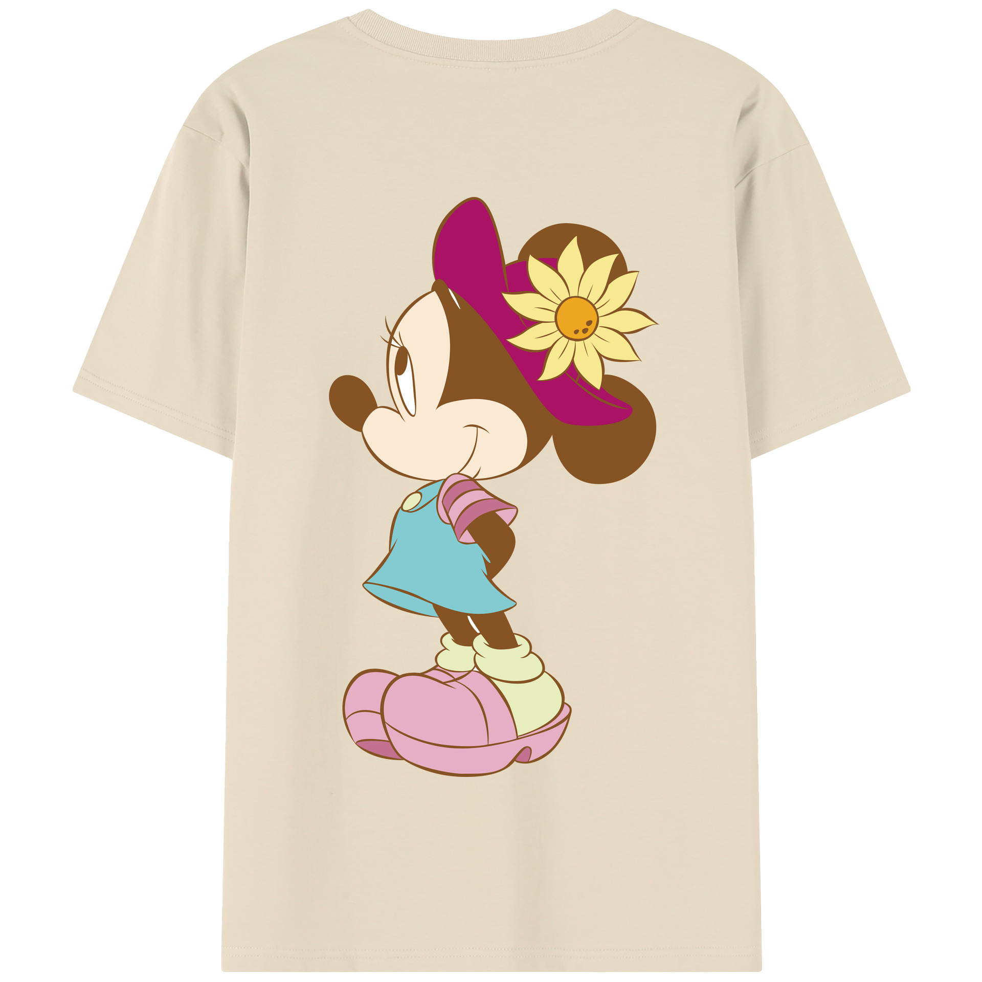 （画像用） ミッキーマウス Mickey Mouse 綿100％半袖Tシャツ（背面プリント）