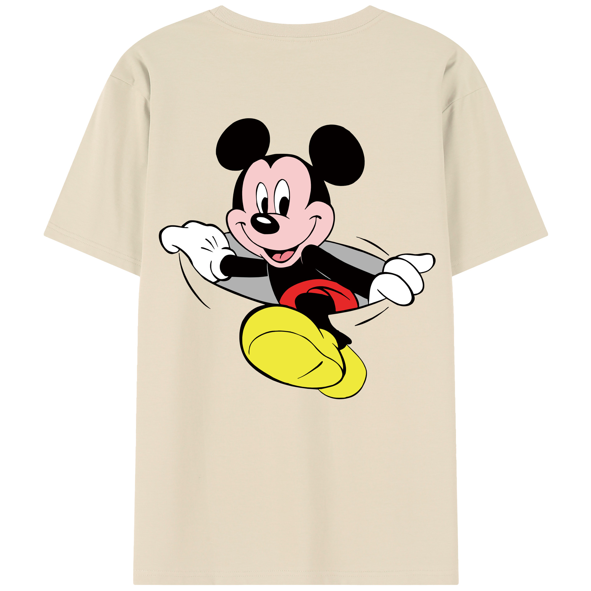 （画像用） ミッキーマウス Mickey Mouse 綿100％半袖Tシャツ（背面プリント）