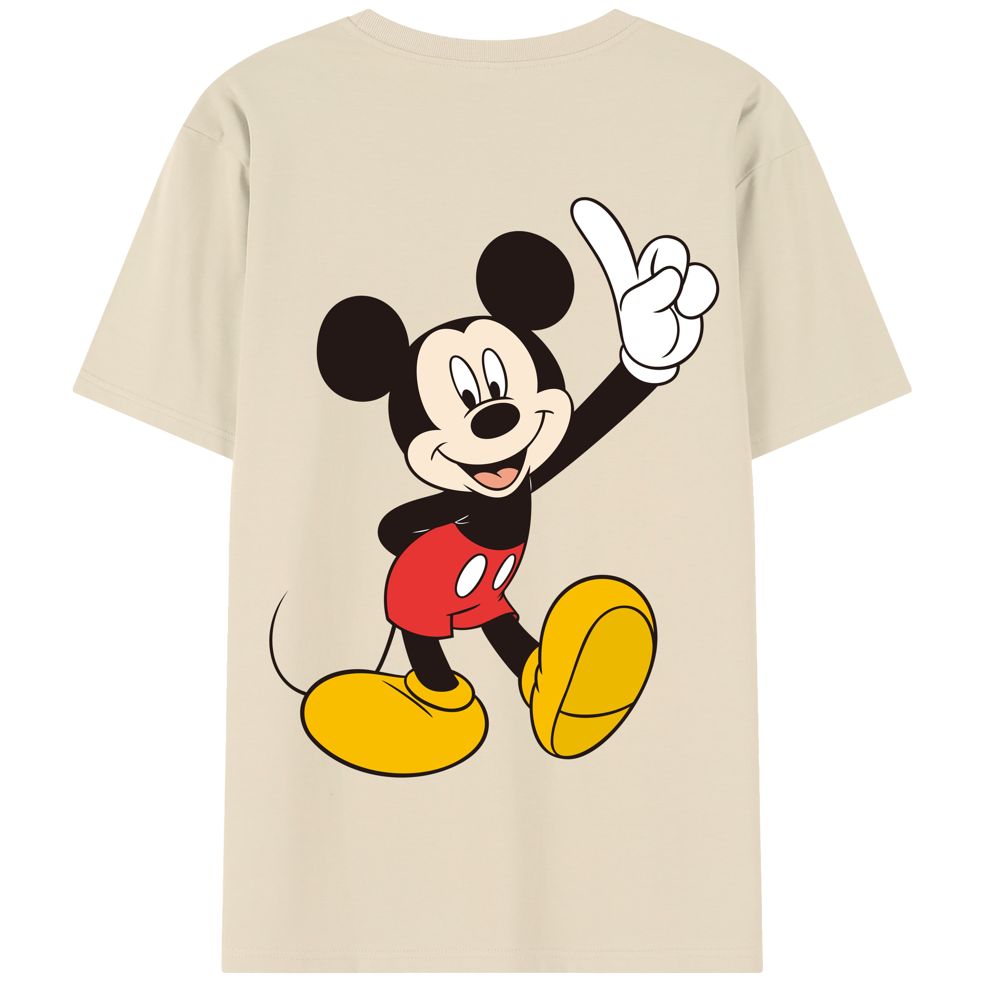 （画像用） ミッキーマウス Mickey Mouse 綿100％半袖Tシャツ（背面プリント）