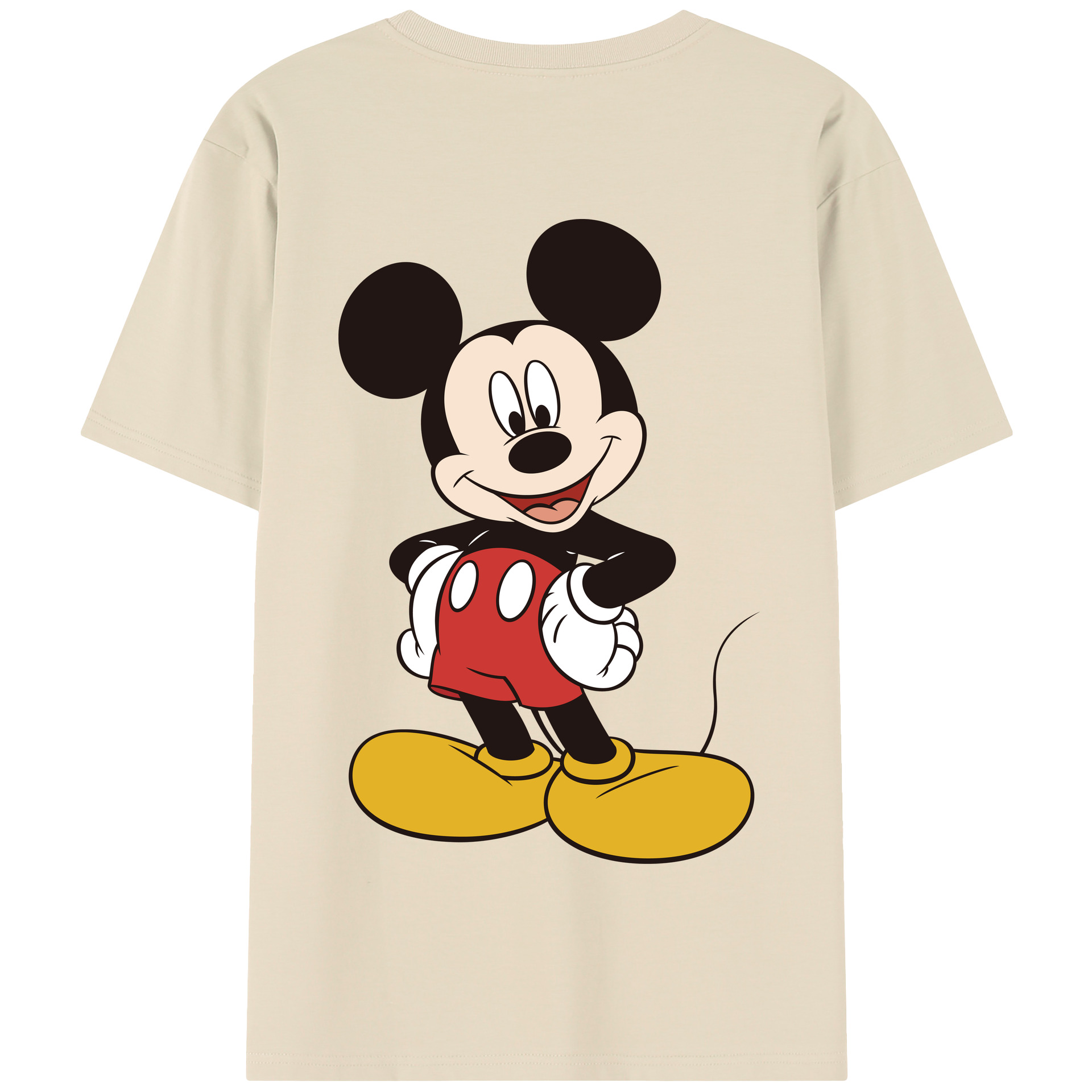 （画像用） ミッキーマウス Mickey Mouse 綿100％半袖Tシャツ（背面プリント）