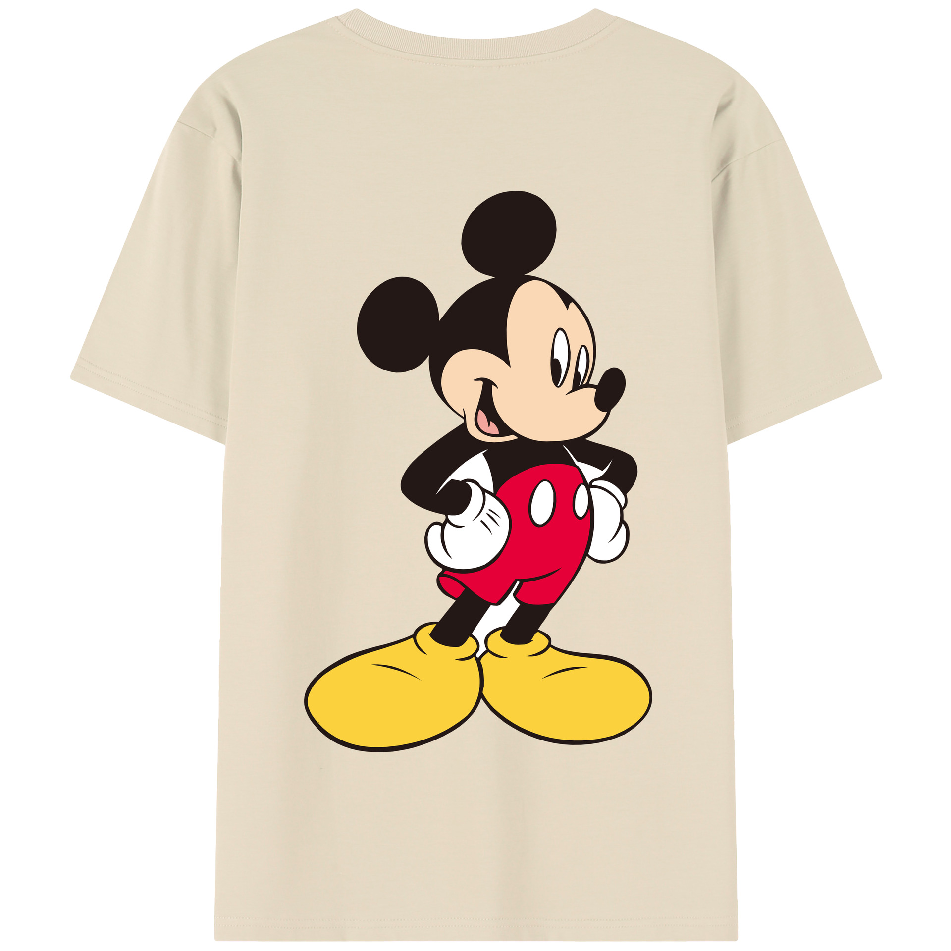 （画像用） ミッキーマウス Mickey Mouse 綿100％半袖Tシャツ（背面プリント）