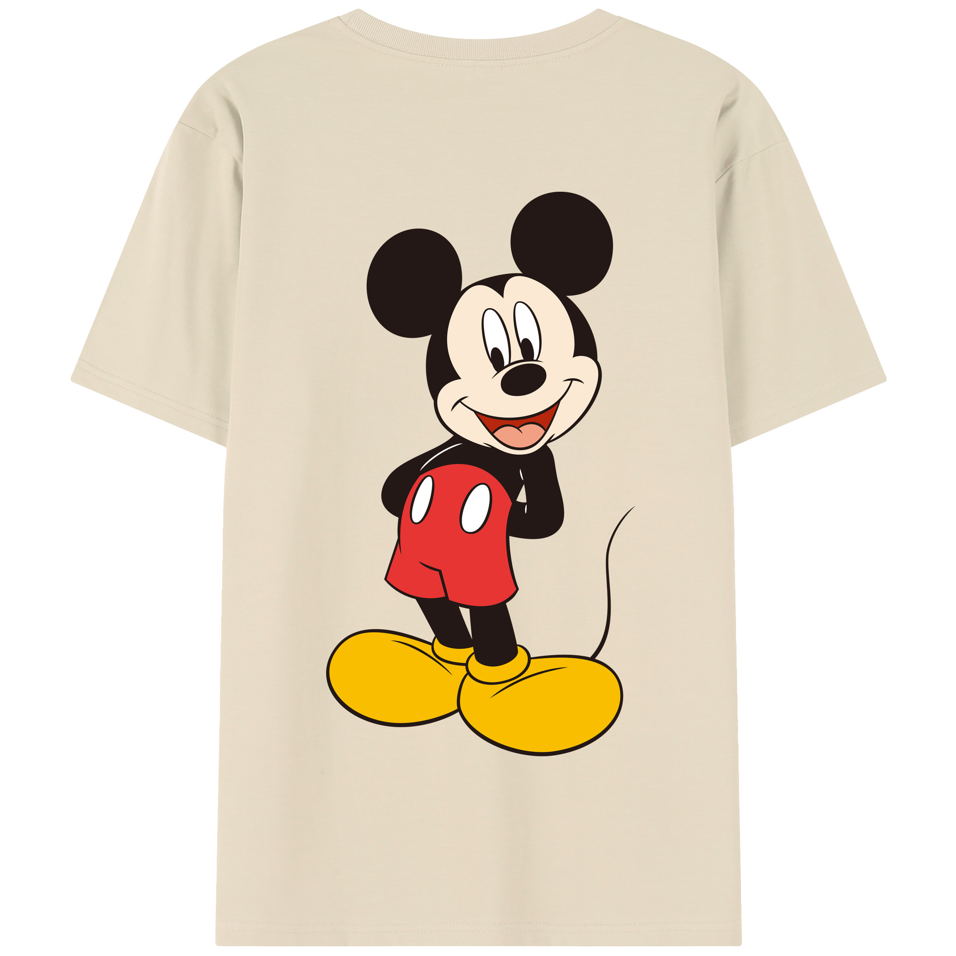 （画像用） ミッキーマウス Mickey Mouse 綿100％半袖Tシャツ（背面プリント）