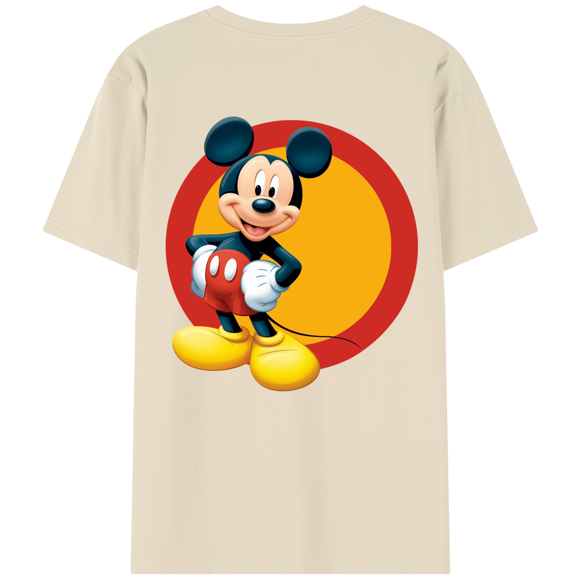 （画像用） ミッキーマウス Mickey Mouse 綿100％半袖Tシャツ（背面プリント）