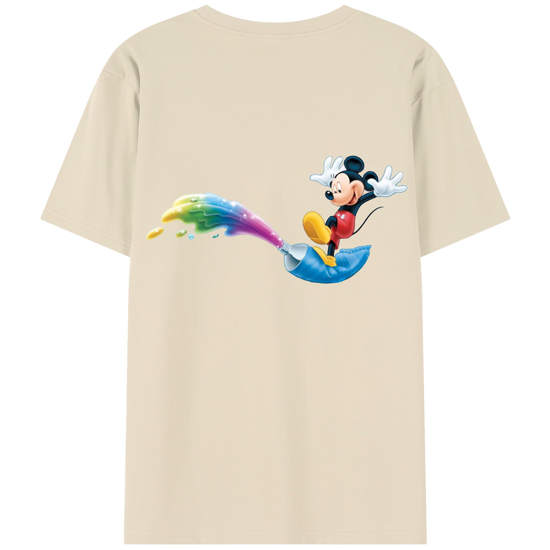 （画像用） ミッキーマウス Mickey Mouse 綿100％半袖Tシャツ（背面プリント）