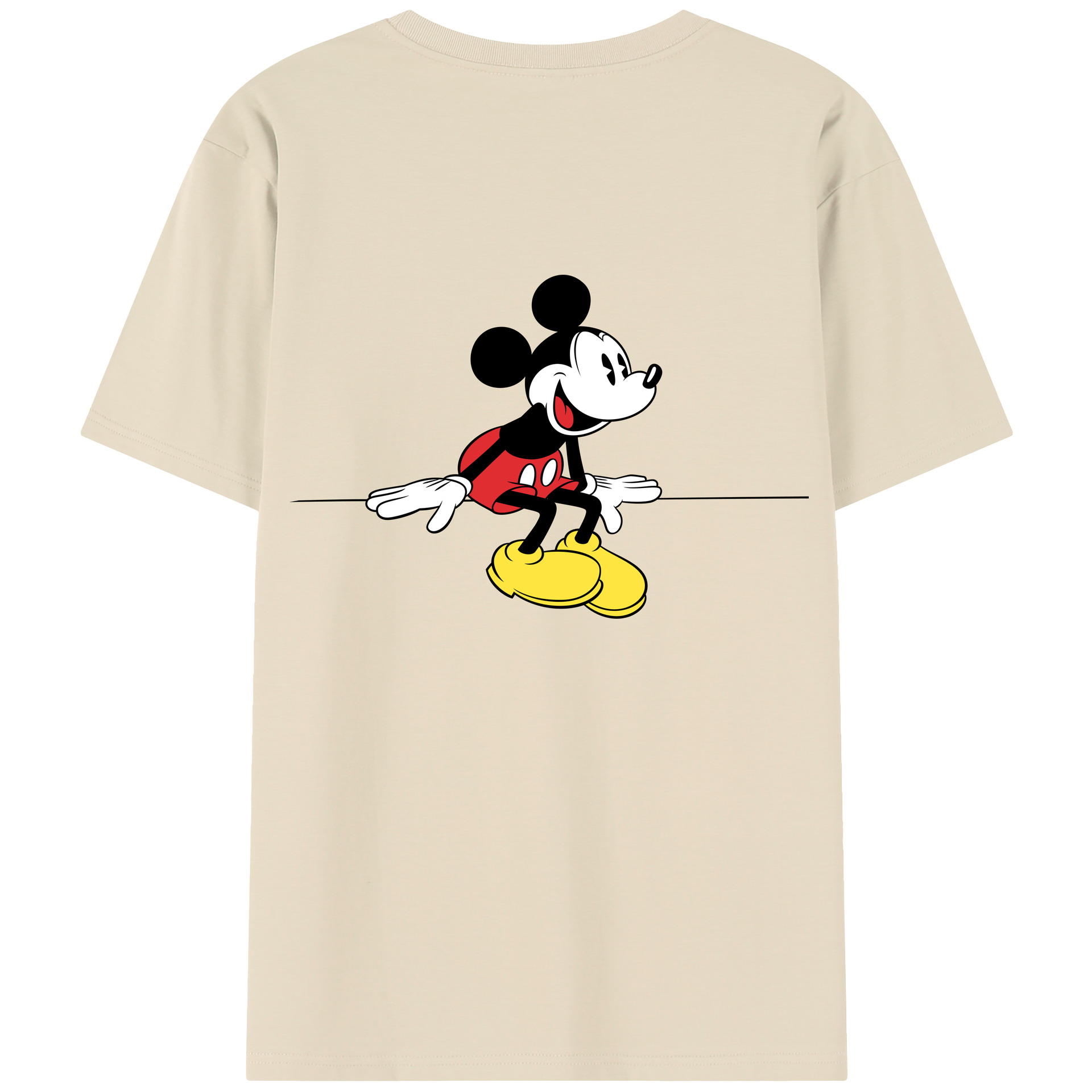 （画像用） ミッキーマウス Mickey Mouse 綿100％半袖Tシャツ（背面プリント）