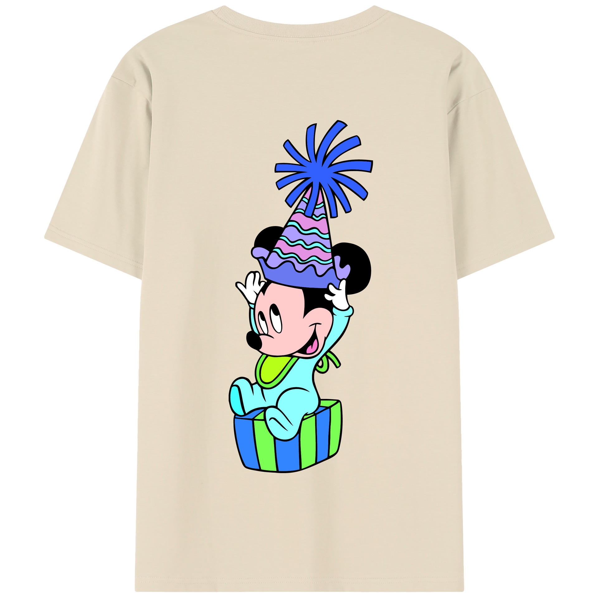 （画像用） ミッキーマウス Mickey Mouse 綿100％半袖Tシャツ（背面プリント）
