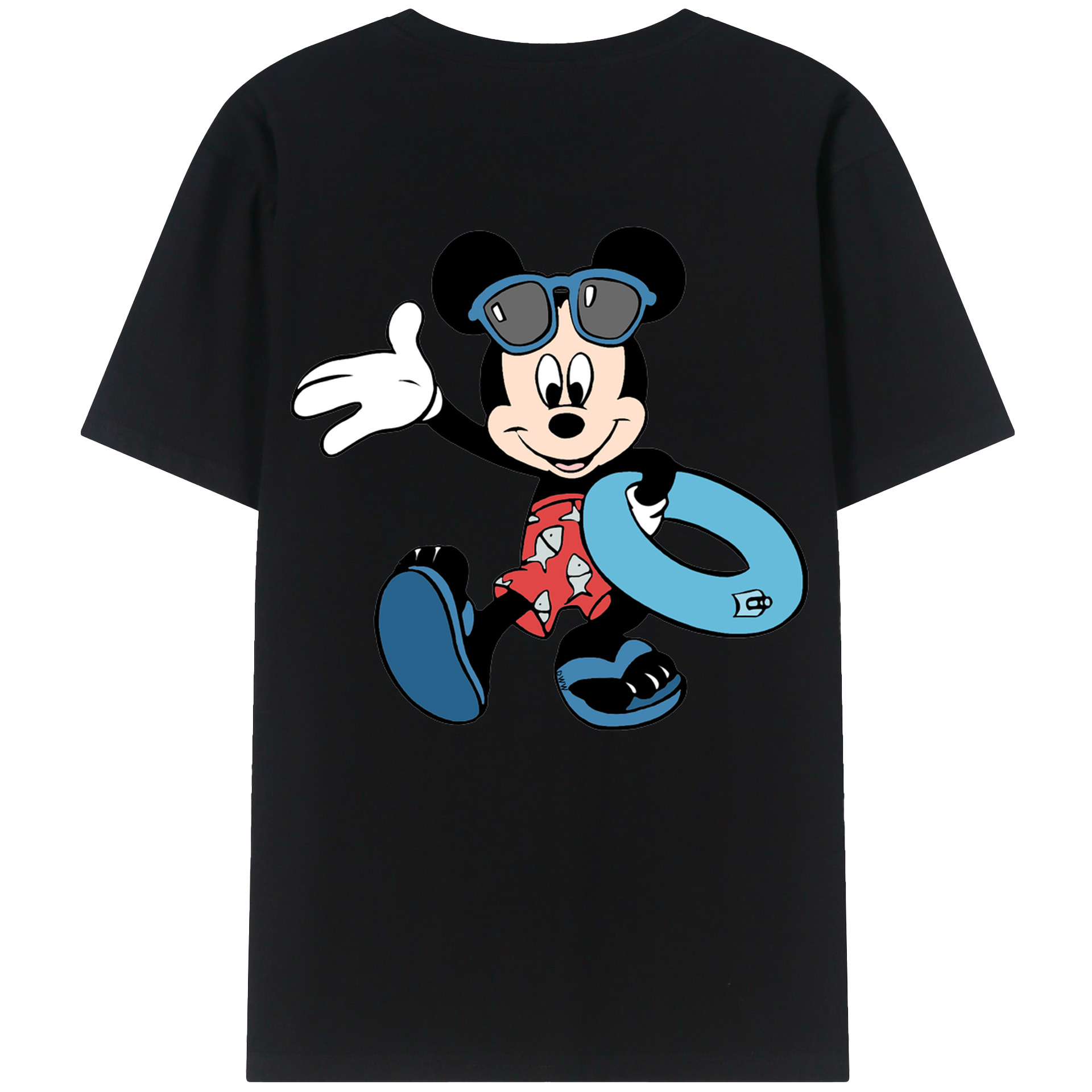 （画像用） ミッキーマウス Mickey Mouse 綿100％半袖Tシャツ（背面プリント）