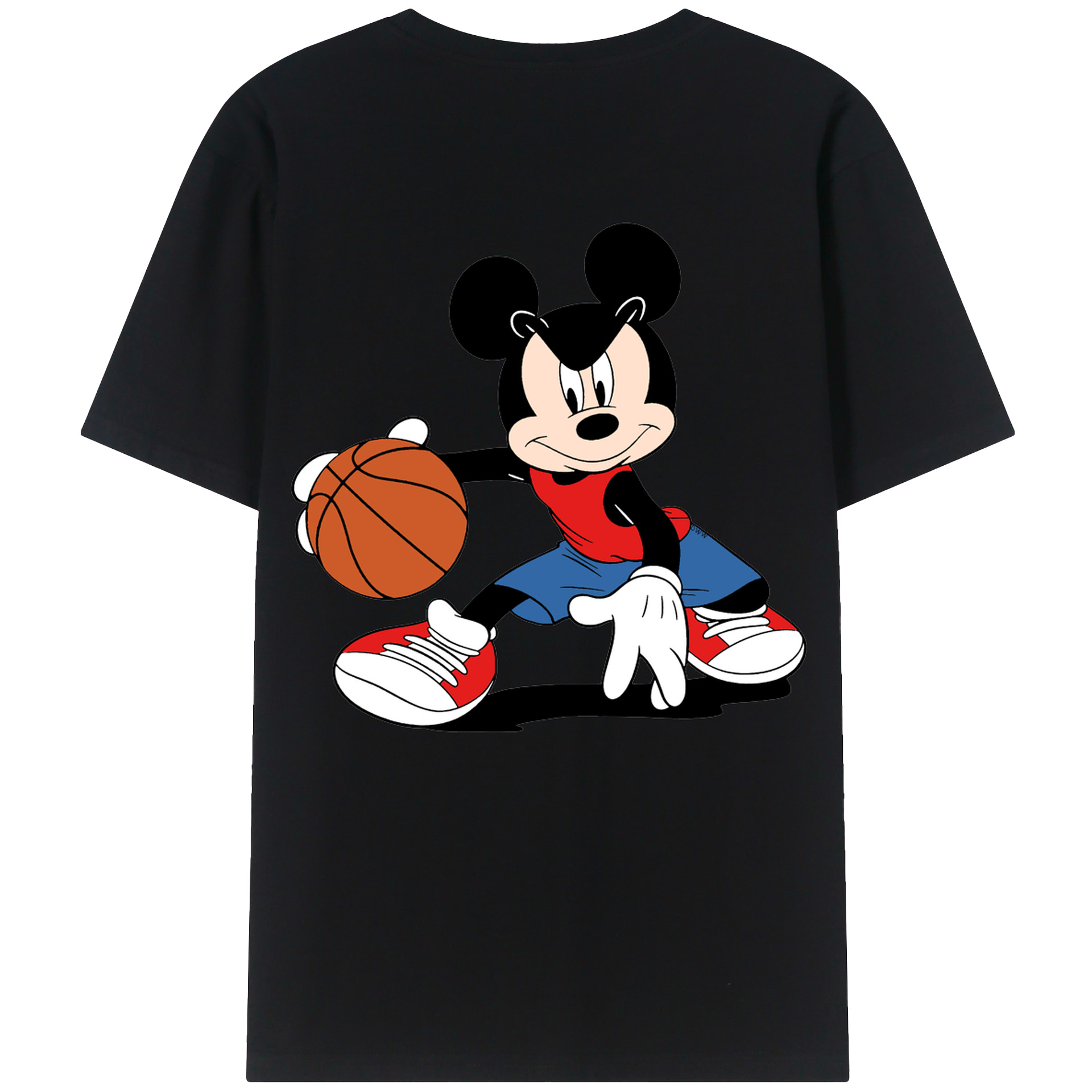 （画像用） ミッキーマウス Mickey Mouse 綿100％半袖Tシャツ（背面プリント）