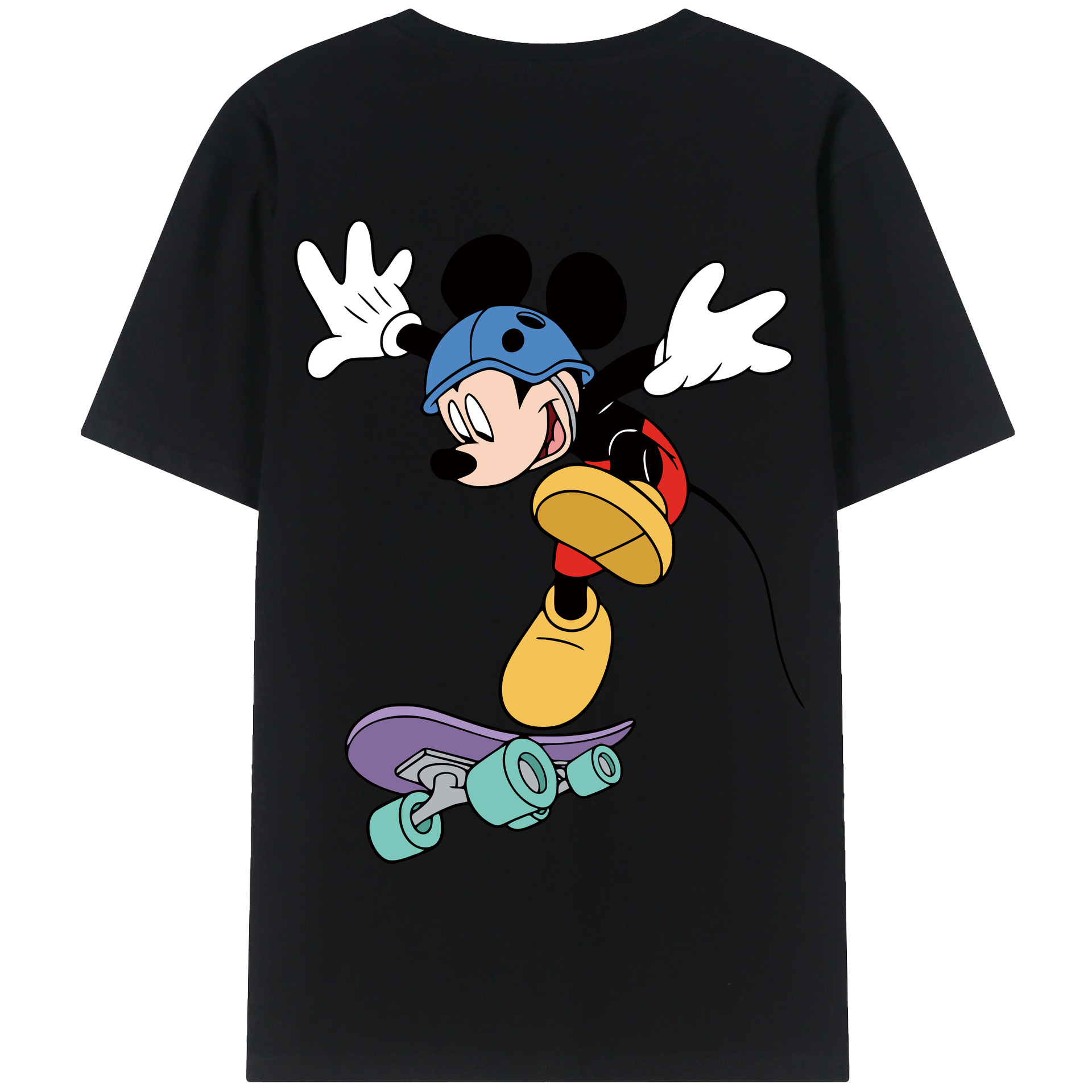 （画像用） ミッキーマウス Mickey Mouse 綿100％半袖Tシャツ（背面プリント）