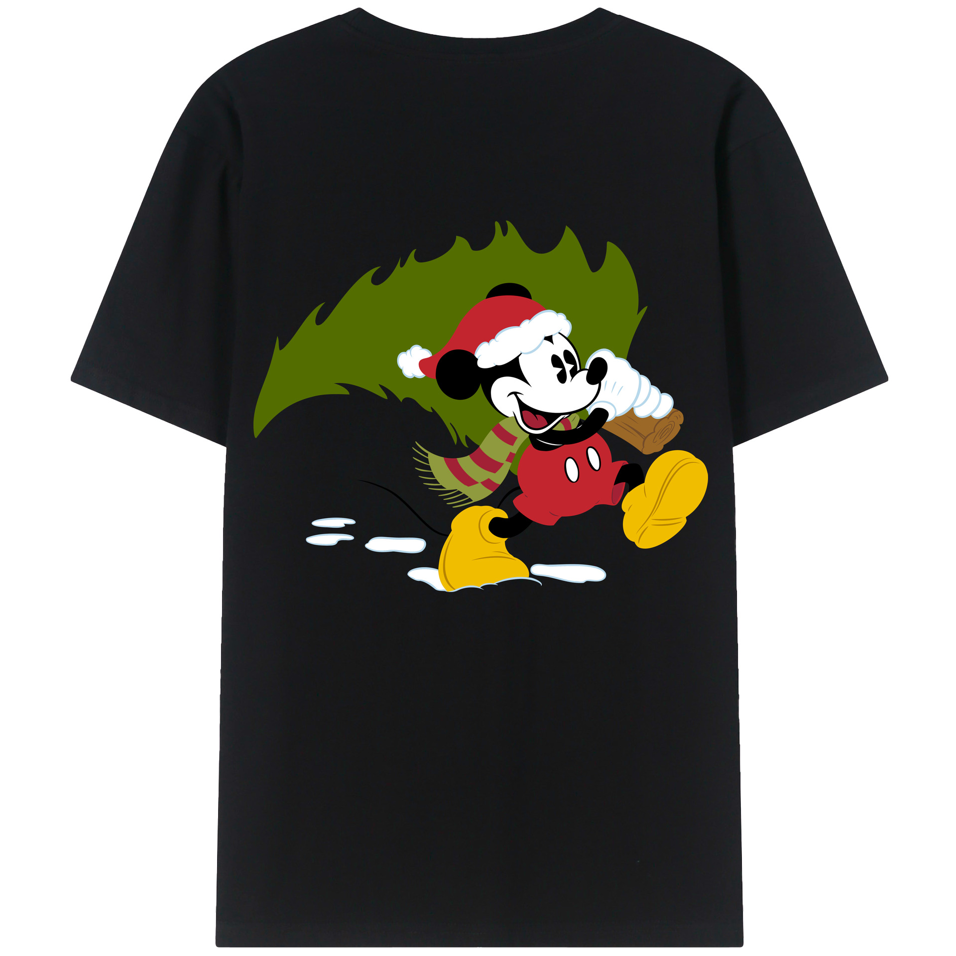 （画像用） ミッキーマウス Mickey Mouse 綿100％半袖Tシャツ（背面プリント）