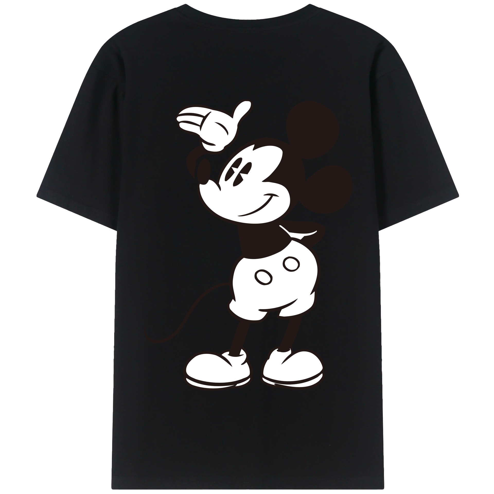 （画像用） ミッキーマウス Mickey Mouse 綿100％半袖Tシャツ（背面プリント）