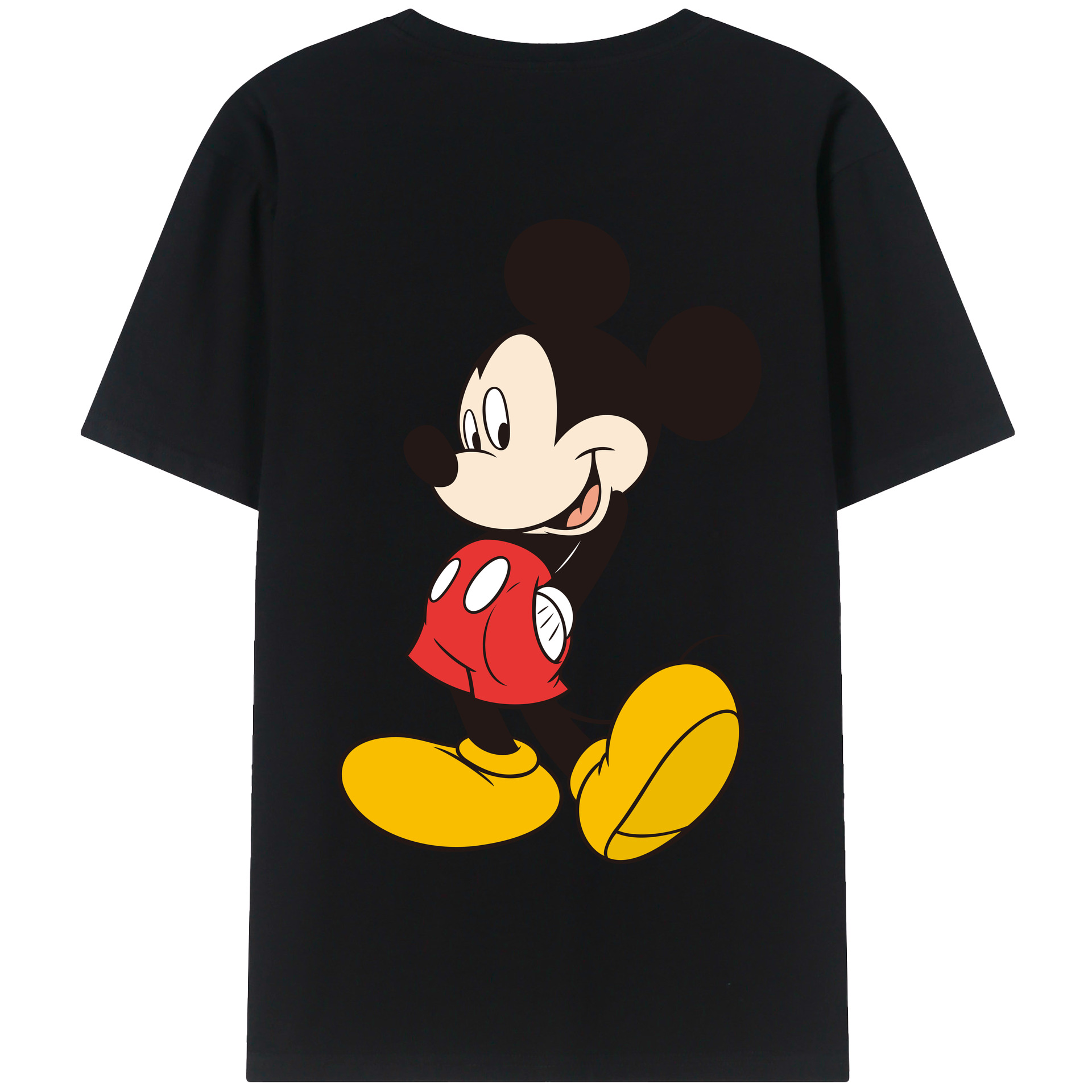 （画像用） ミッキーマウス Mickey Mouse 綿100％半袖Tシャツ（背面プリント）