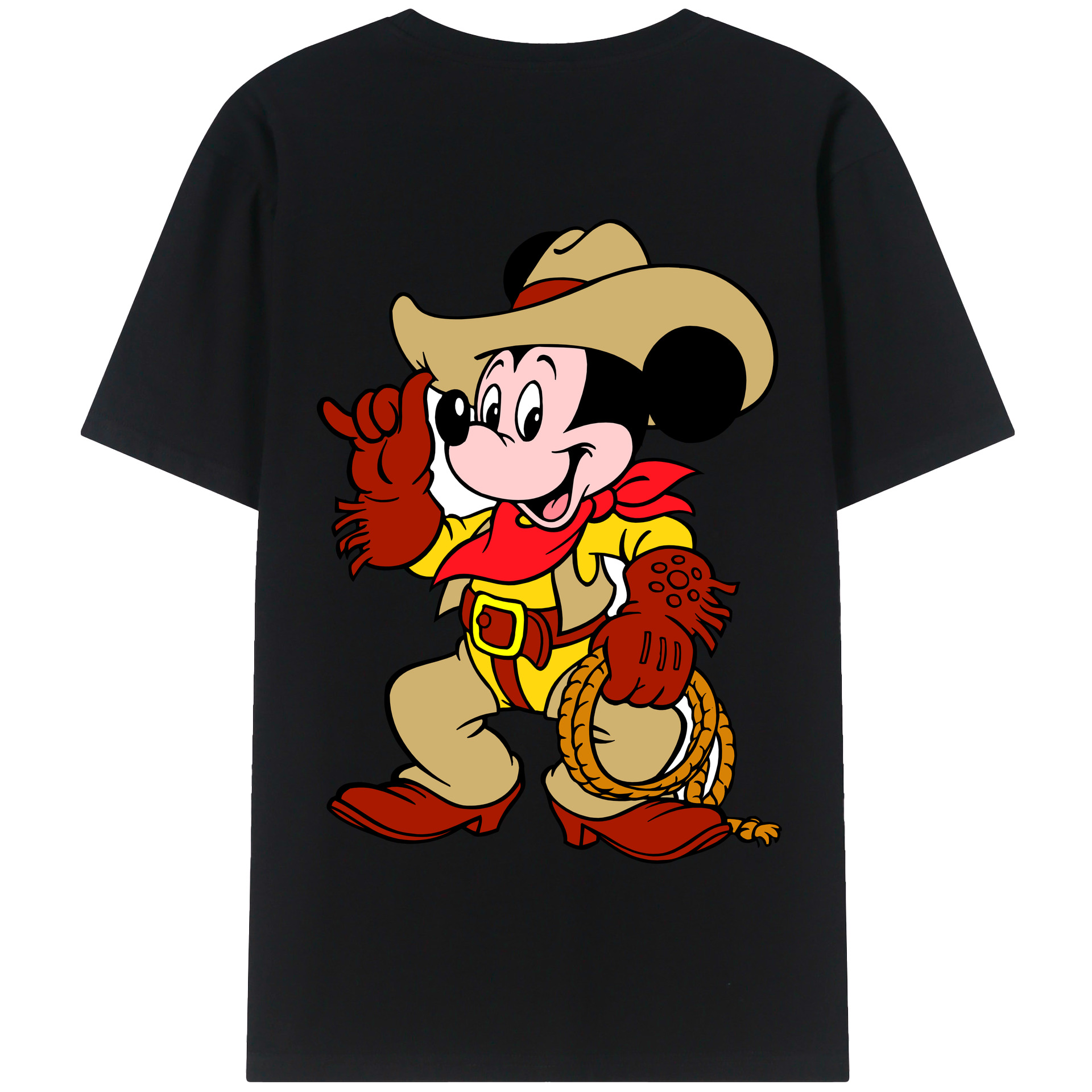 （画像用） ミッキーマウス Mickey Mouse 綿100％半袖Tシャツ（背面プリント）