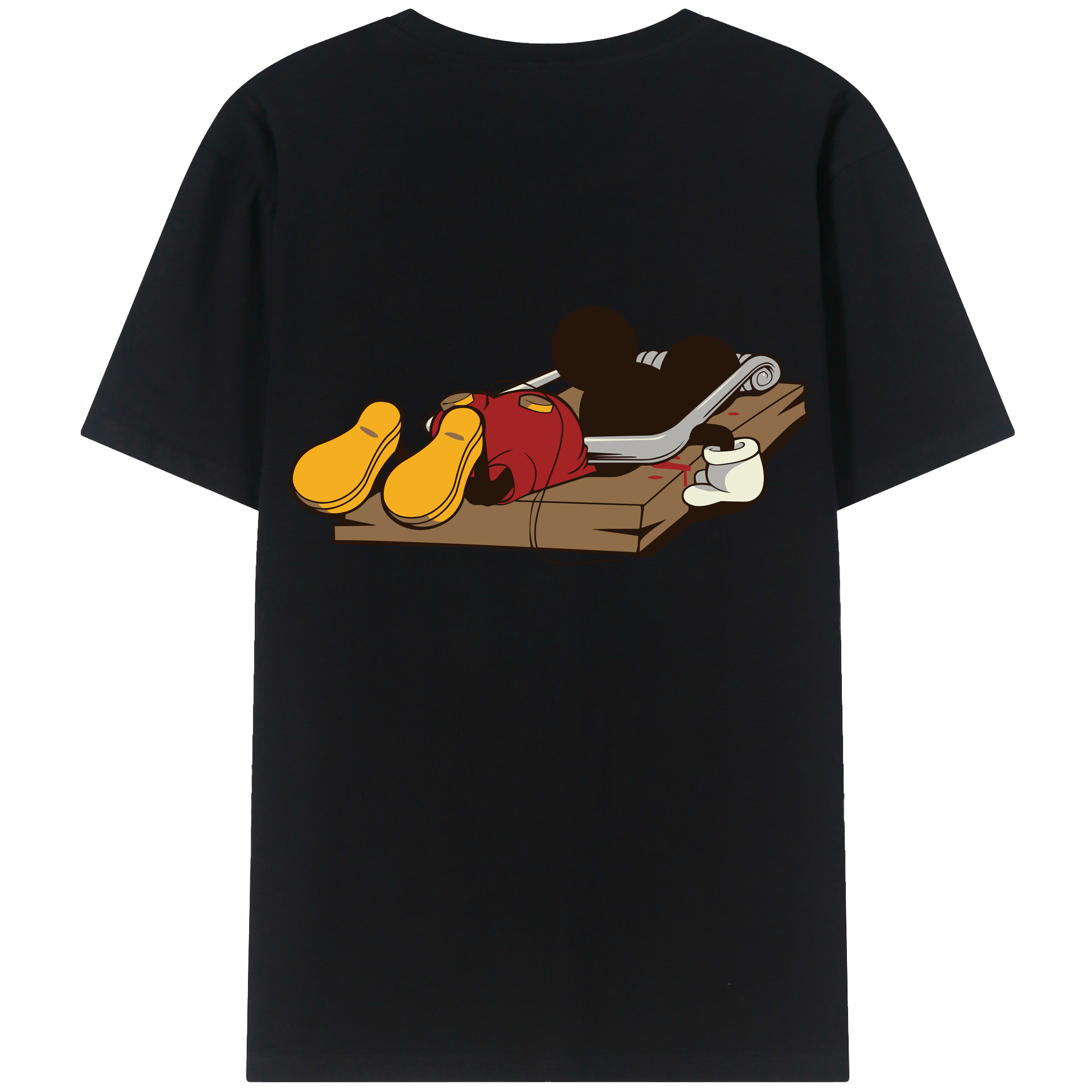 （画像用） ミッキーマウス Mickey Mouse 綿100％半袖Tシャツ（背面プリント）