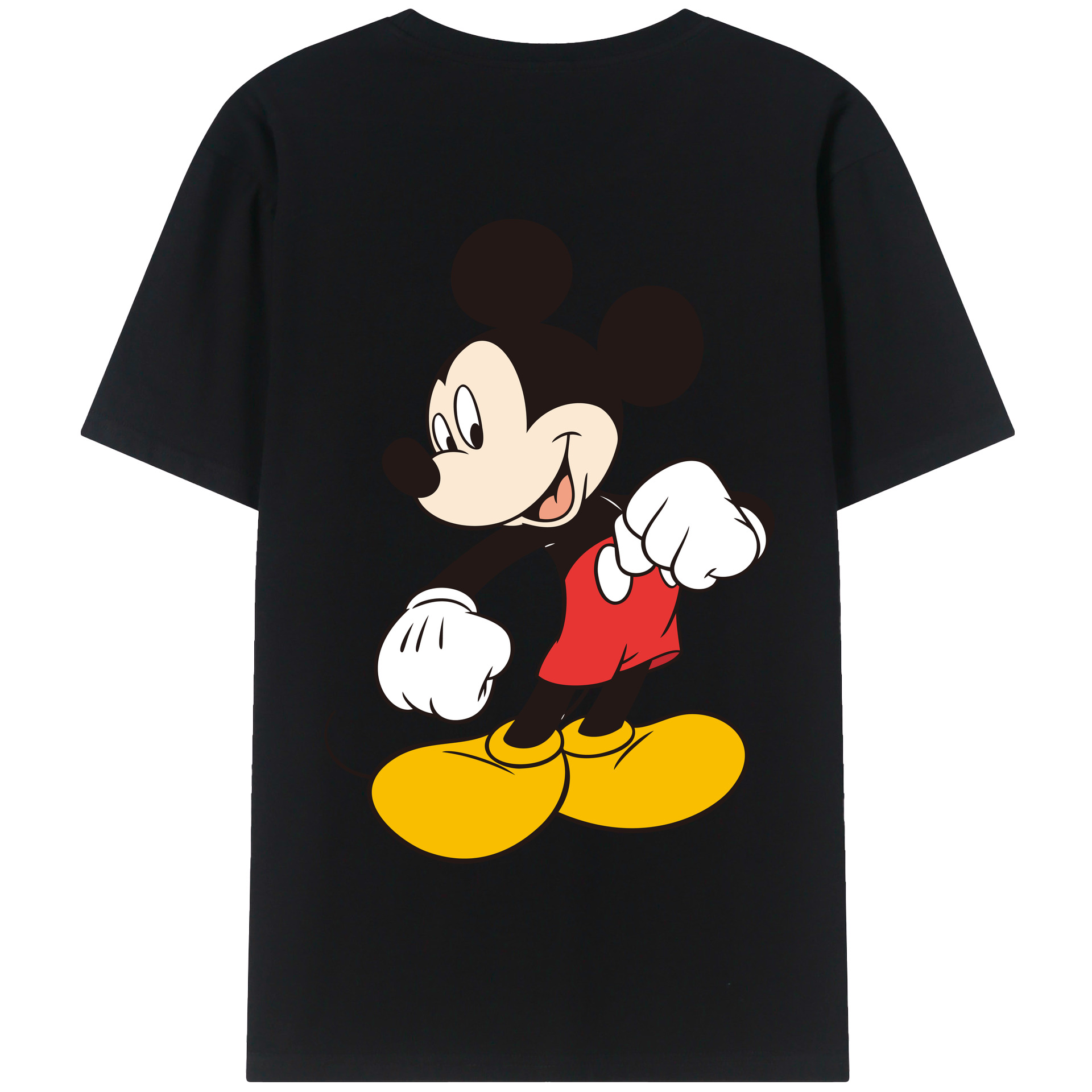 （画像用） ミッキーマウス Mickey Mouse 綿100％半袖Tシャツ（背面プリント）