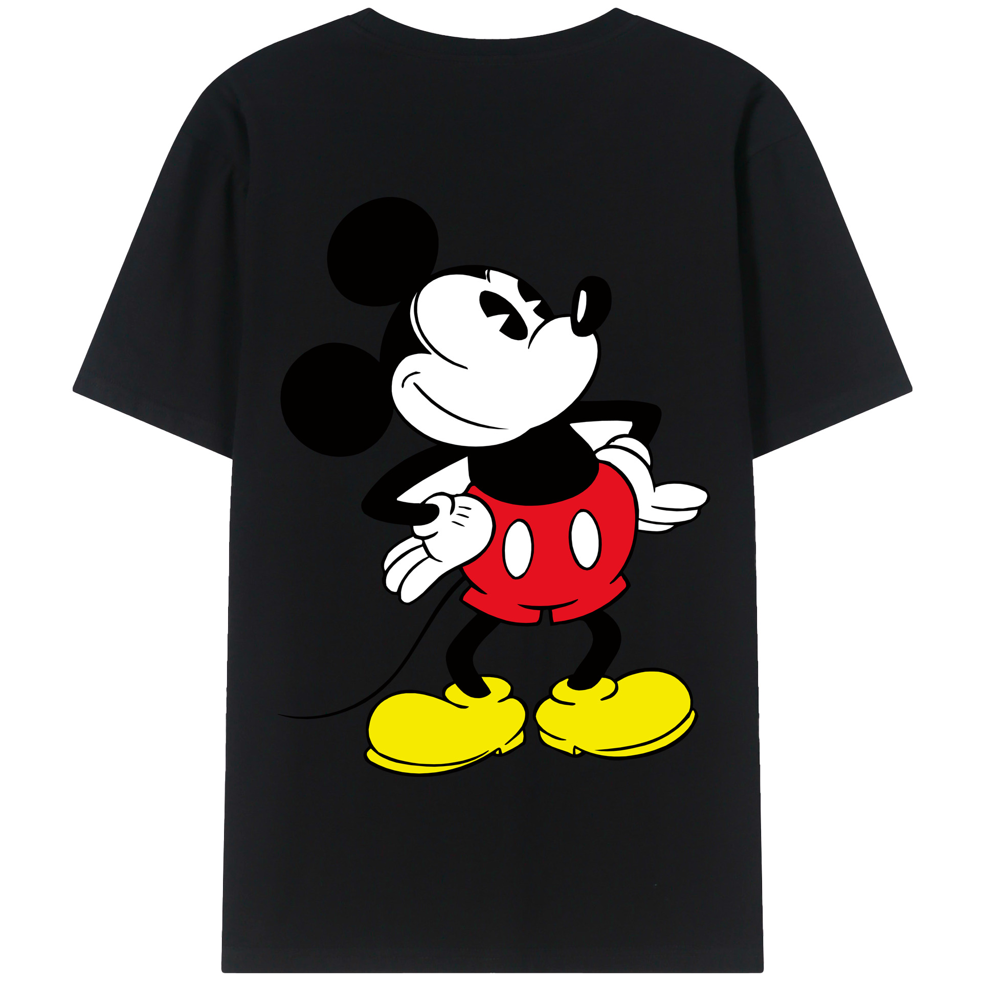 （画像用） ミッキーマウス Mickey Mouse 綿100％半袖Tシャツ（背面プリント）