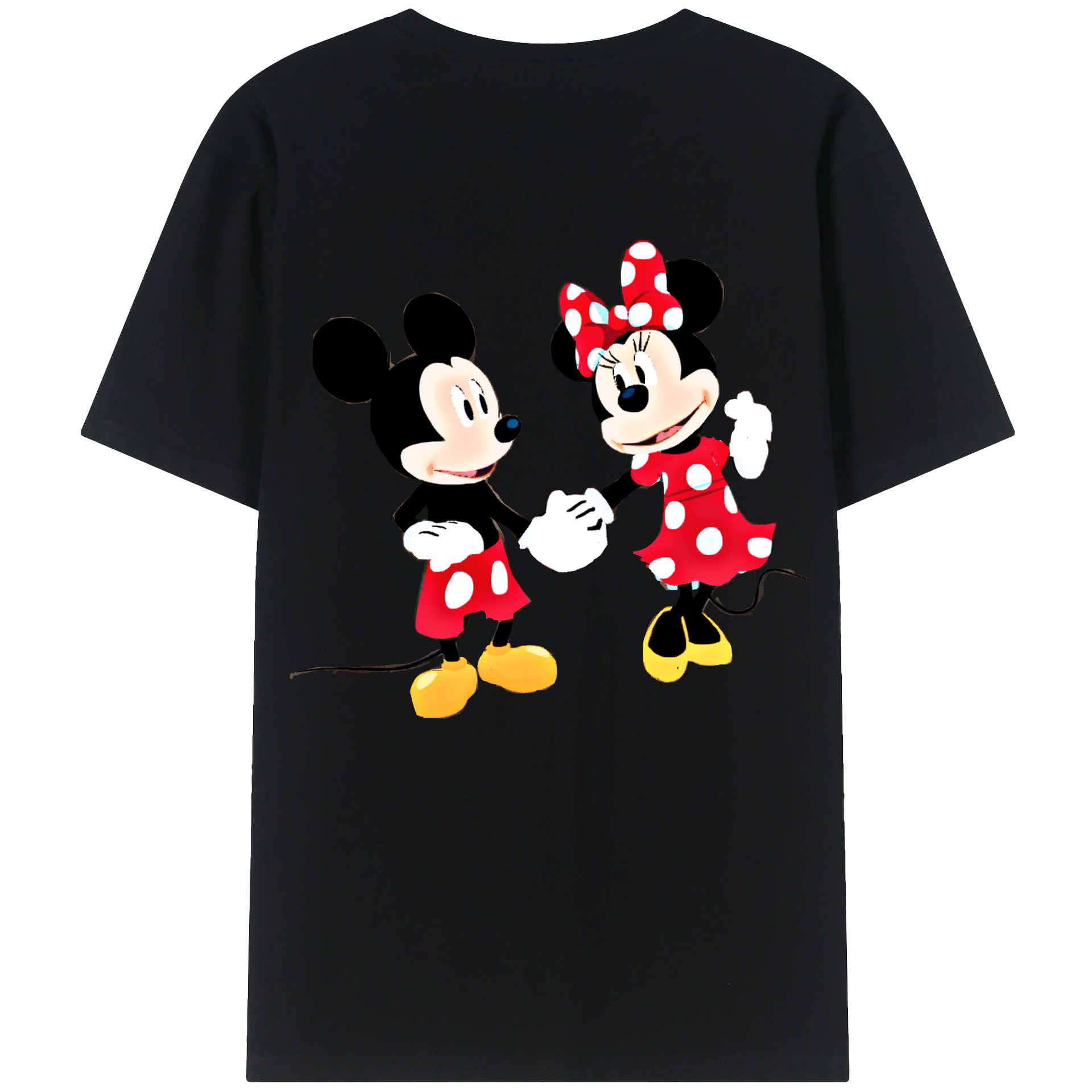 （画像用） ミッキーマウス Mickey Mouse 綿100％半袖Tシャツ（背面プリント）