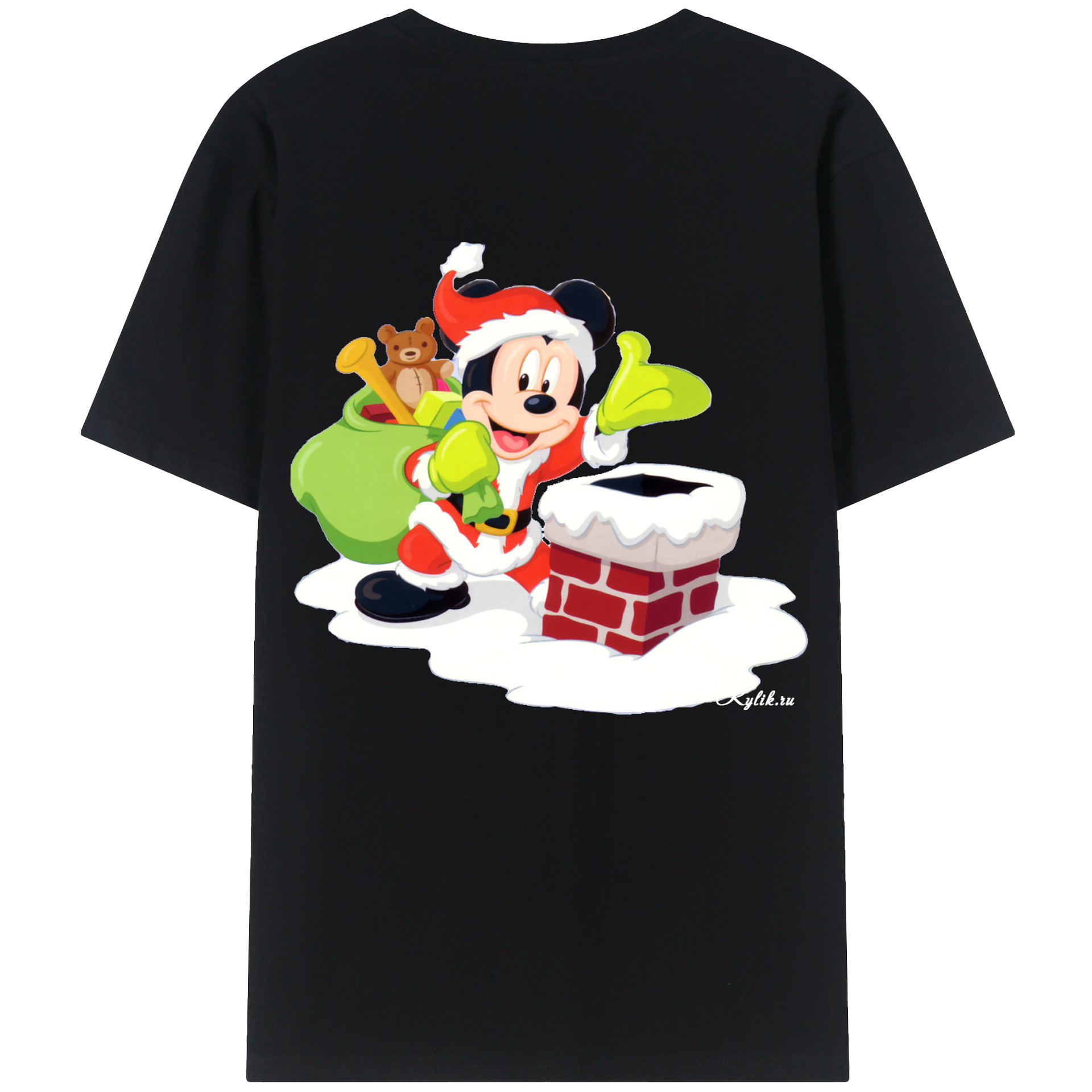 （画像用） ミッキーマウス Mickey Mouse 綿100％半袖Tシャツ（背面プリント）