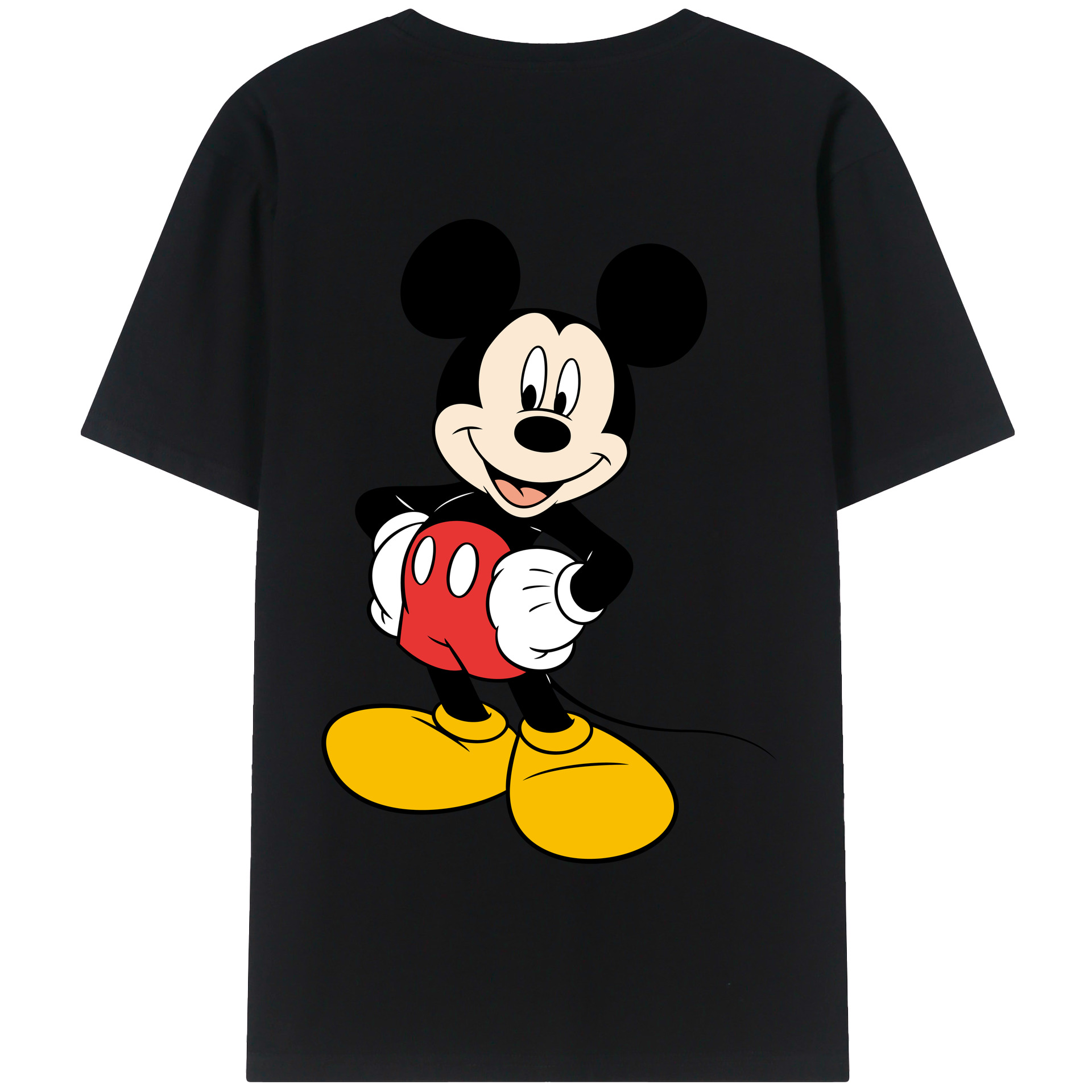 （画像用） ミッキーマウス Mickey Mouse 綿100％半袖Tシャツ（背面プリント）