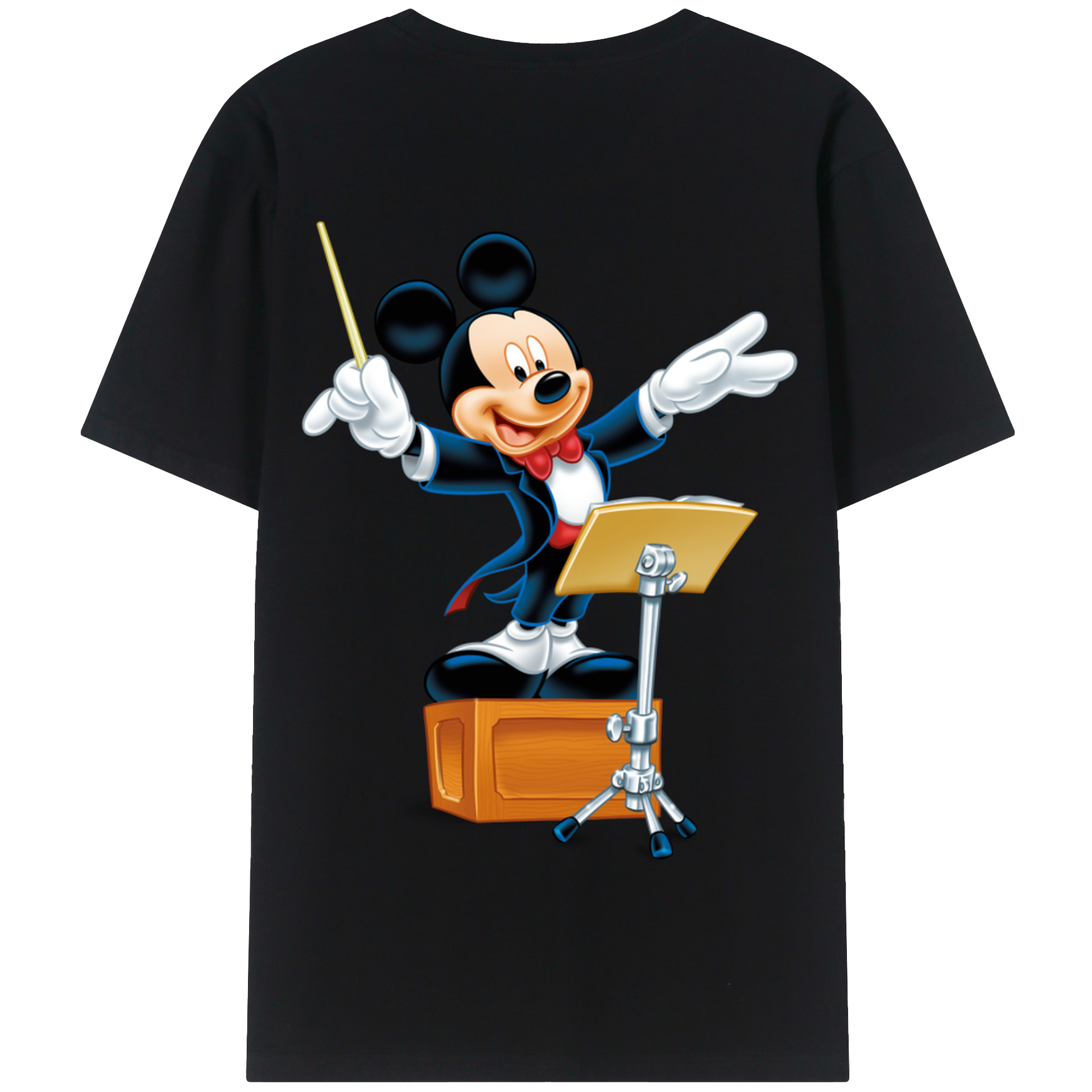（画像用） ミッキーマウス Mickey Mouse 綿100％半袖Tシャツ（背面プリント）