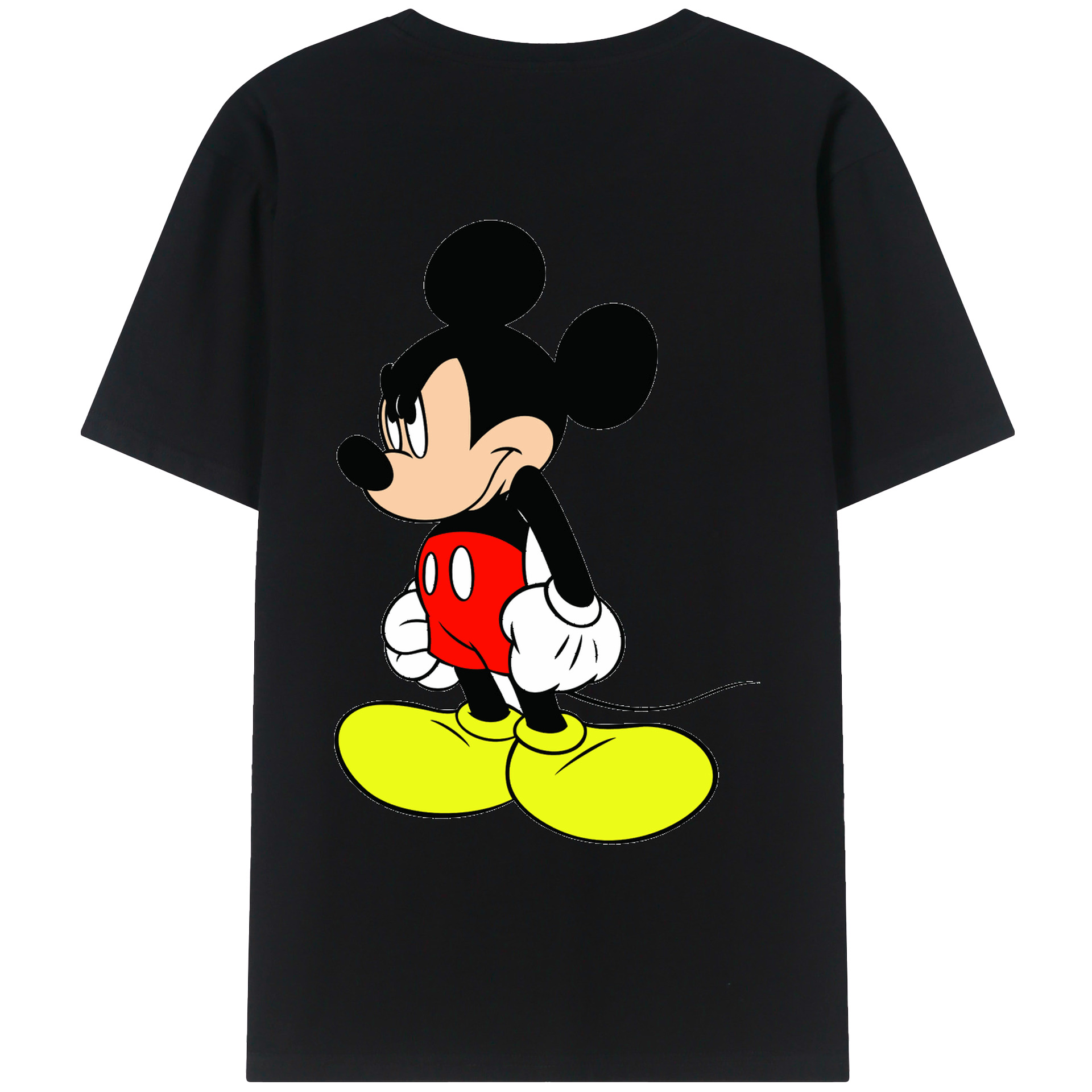 （画像用） ミッキーマウス Mickey Mouse 綿100％半袖Tシャツ（背面プリント）