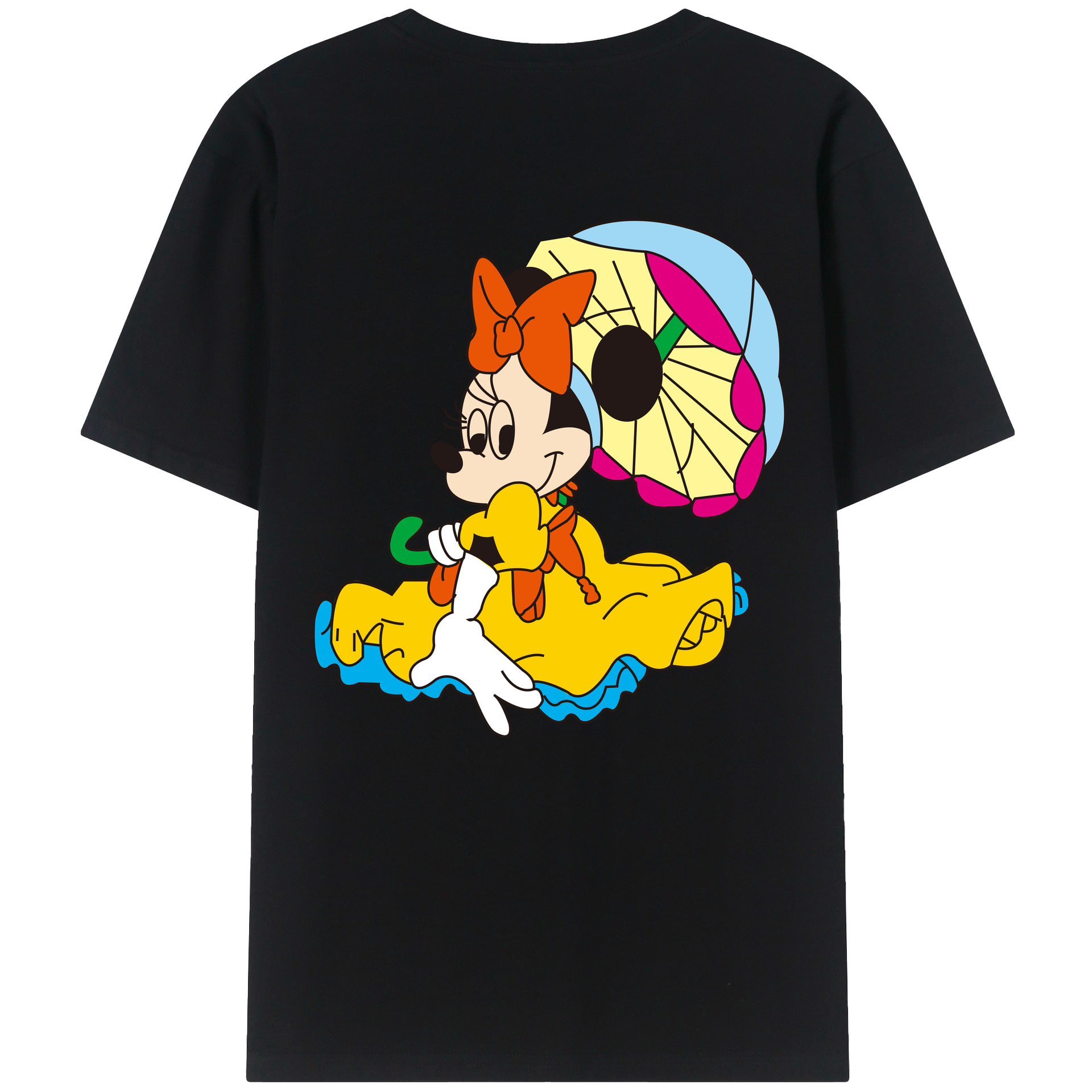 （画像用） ミッキーマウス Mickey Mouse 綿100％半袖Tシャツ（背面プリント）
