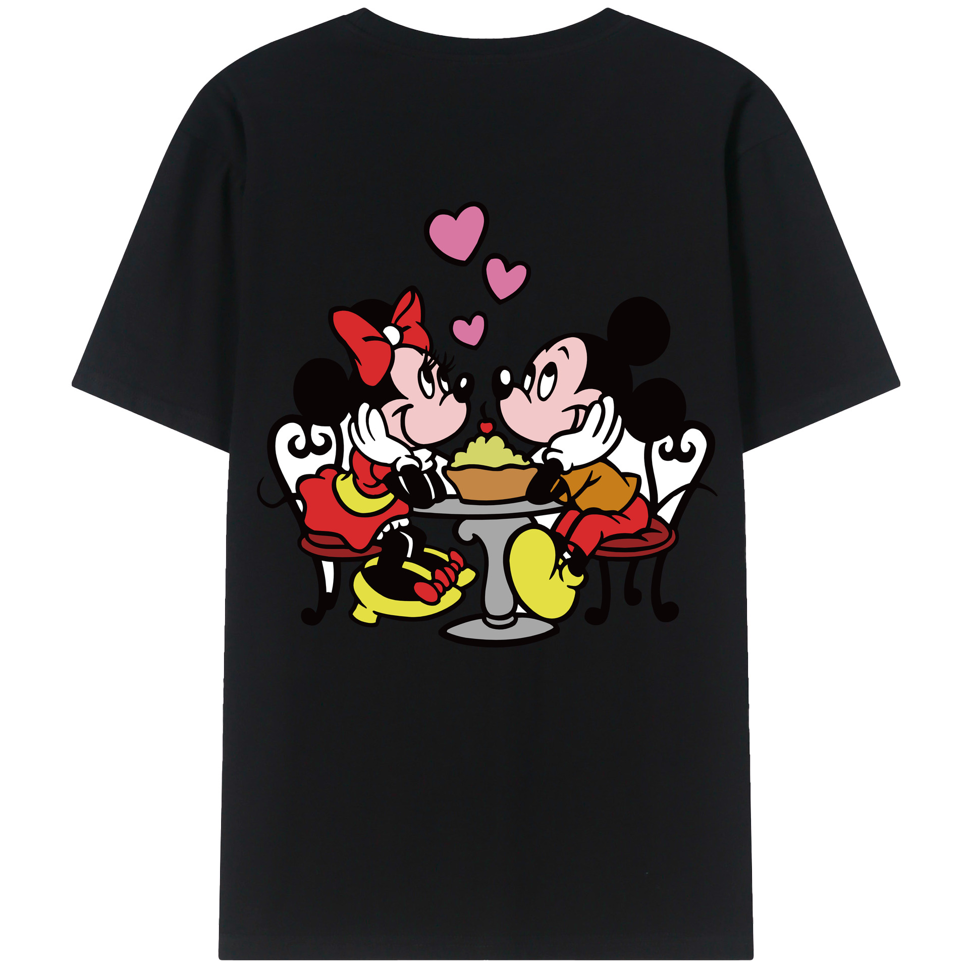 （画像用） ミッキーマウス Mickey Mouse 綿100％半袖Tシャツ（背面プリント）