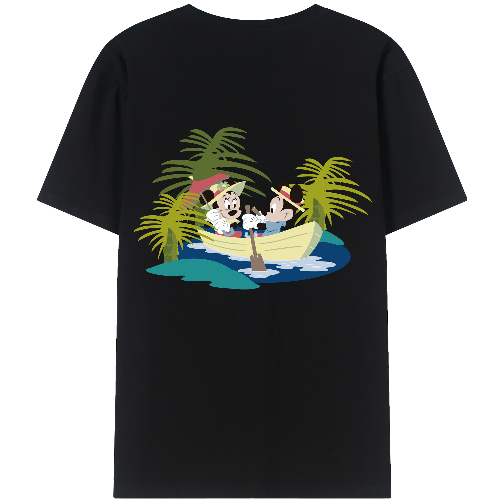 （画像用） ミッキーマウス Mickey Mouse 綿100％半袖Tシャツ（背面プリント）