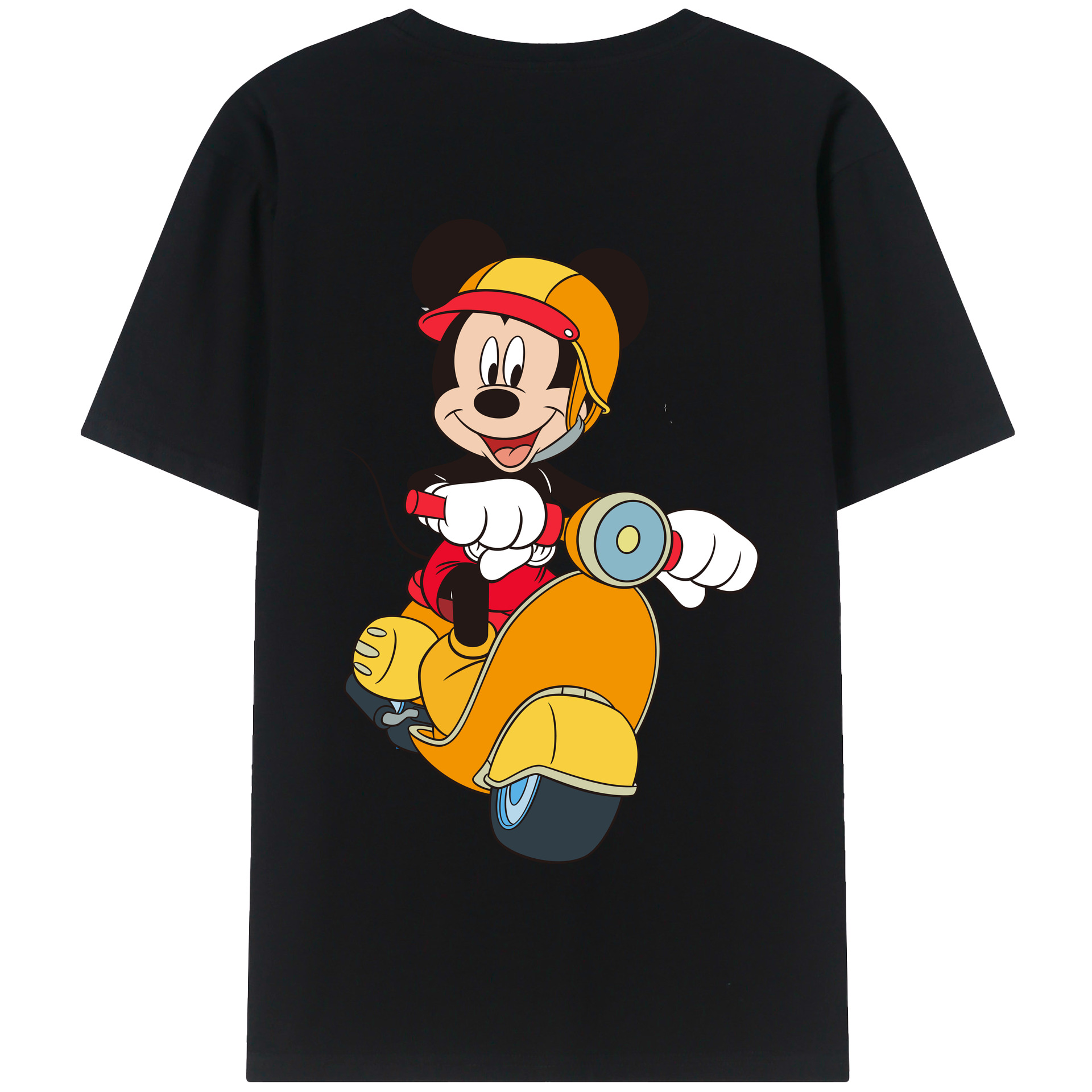 （画像用） ミッキーマウス Mickey Mouse 綿100％半袖Tシャツ（背面プリント）