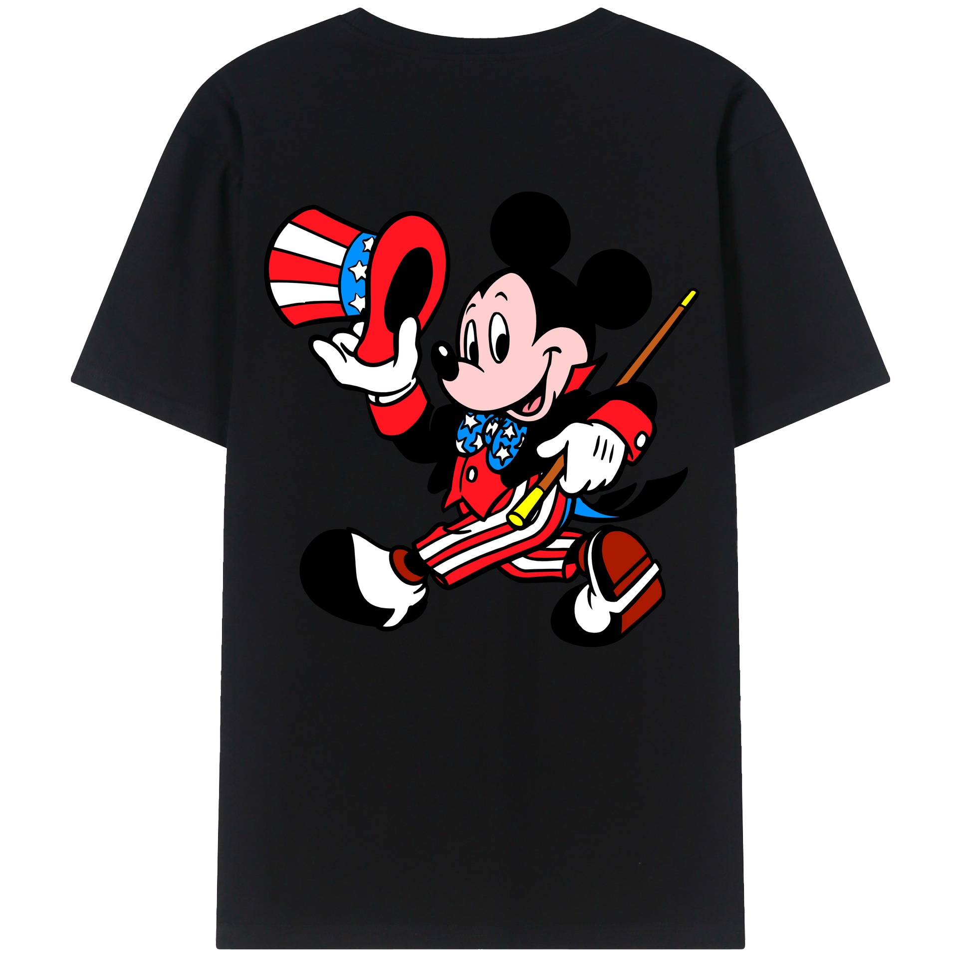 （画像用） ミッキーマウス Mickey Mouse 綿100％半袖Tシャツ（背面プリント）