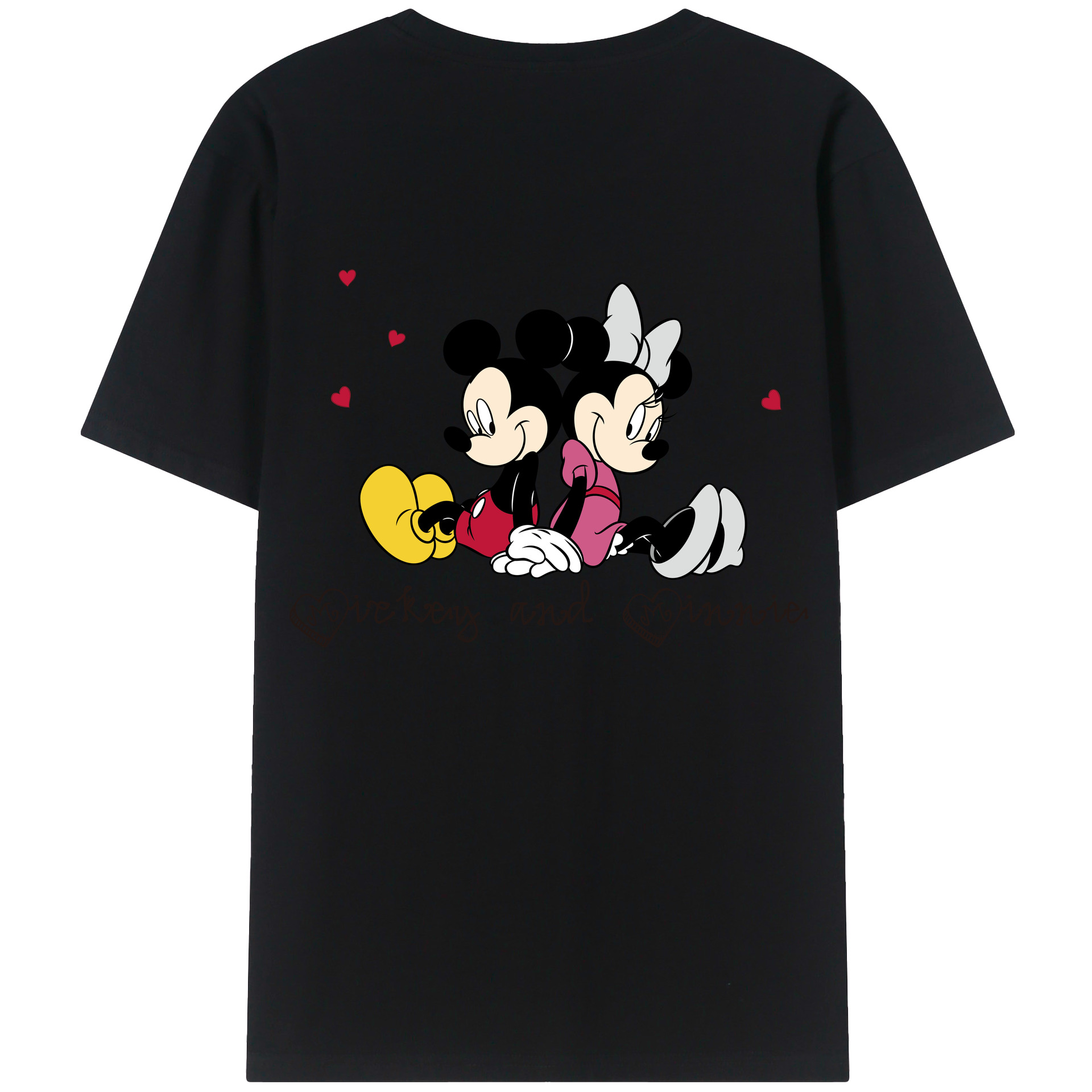 （画像用） ミッキーマウス Mickey Mouse 綿100％半袖Tシャツ（背面プリント）
