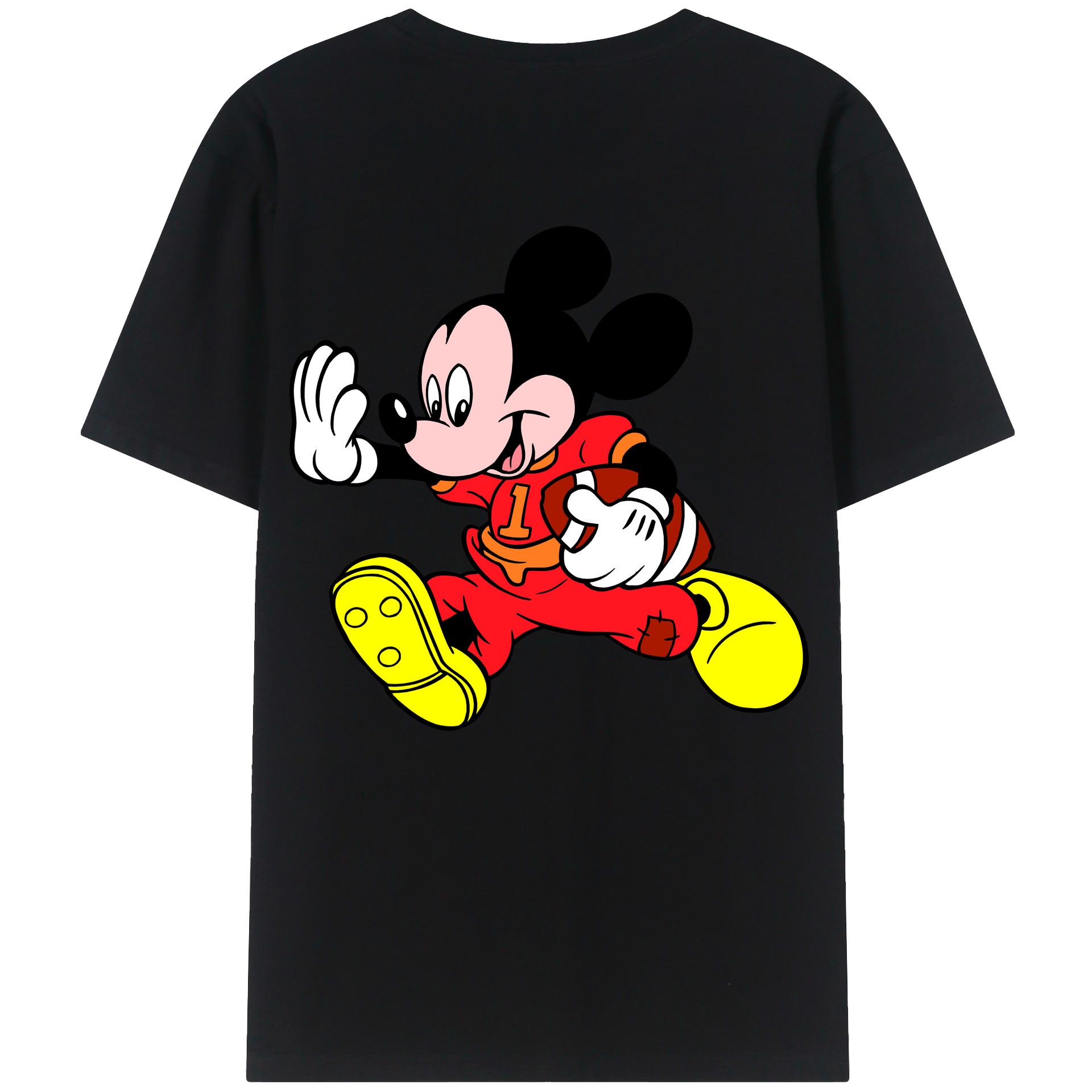 （画像用） ミッキーマウス Mickey Mouse 綿100％半袖Tシャツ（背面プリント）