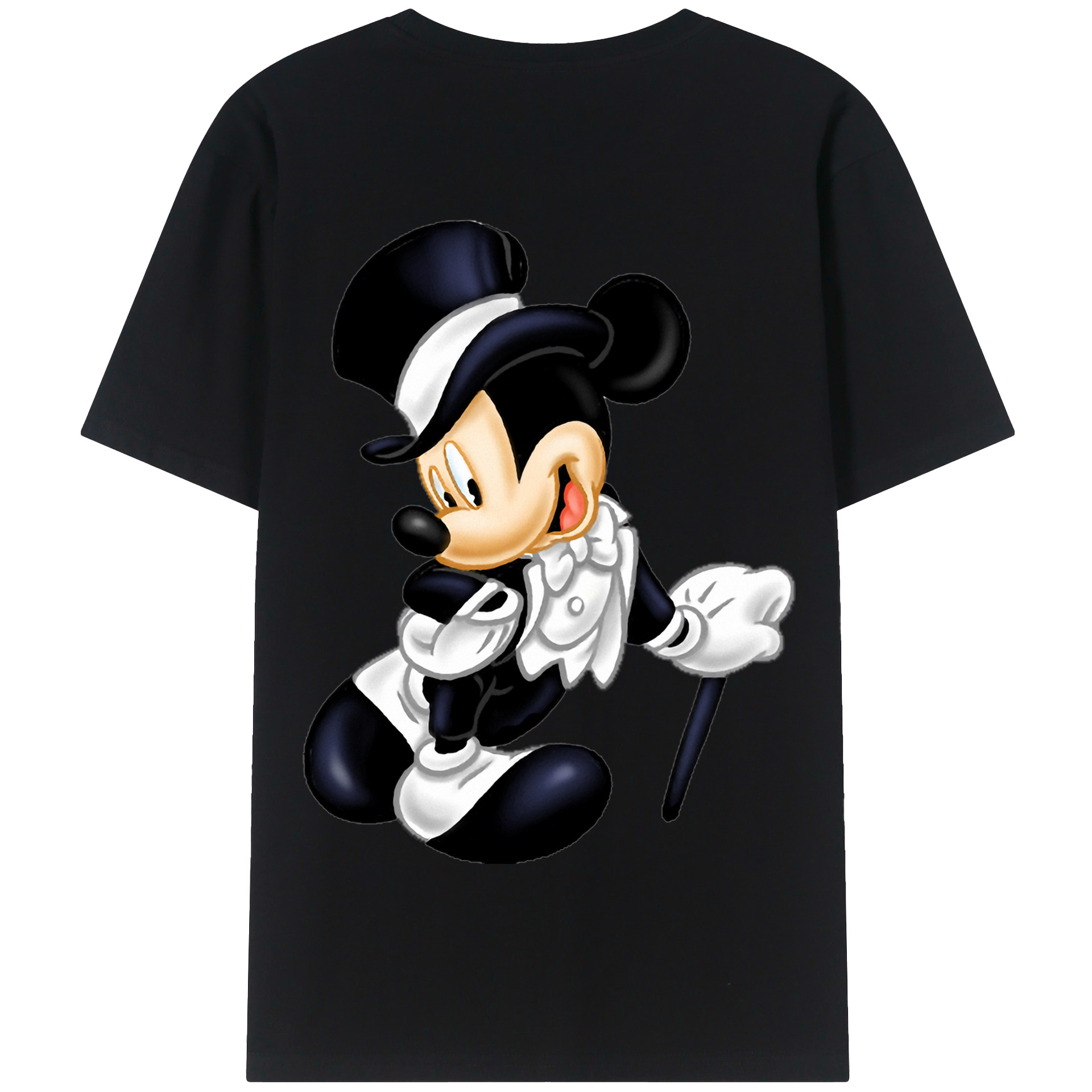 （画像用） ミッキーマウス Mickey Mouse 綿100％半袖Tシャツ（背面プリント）