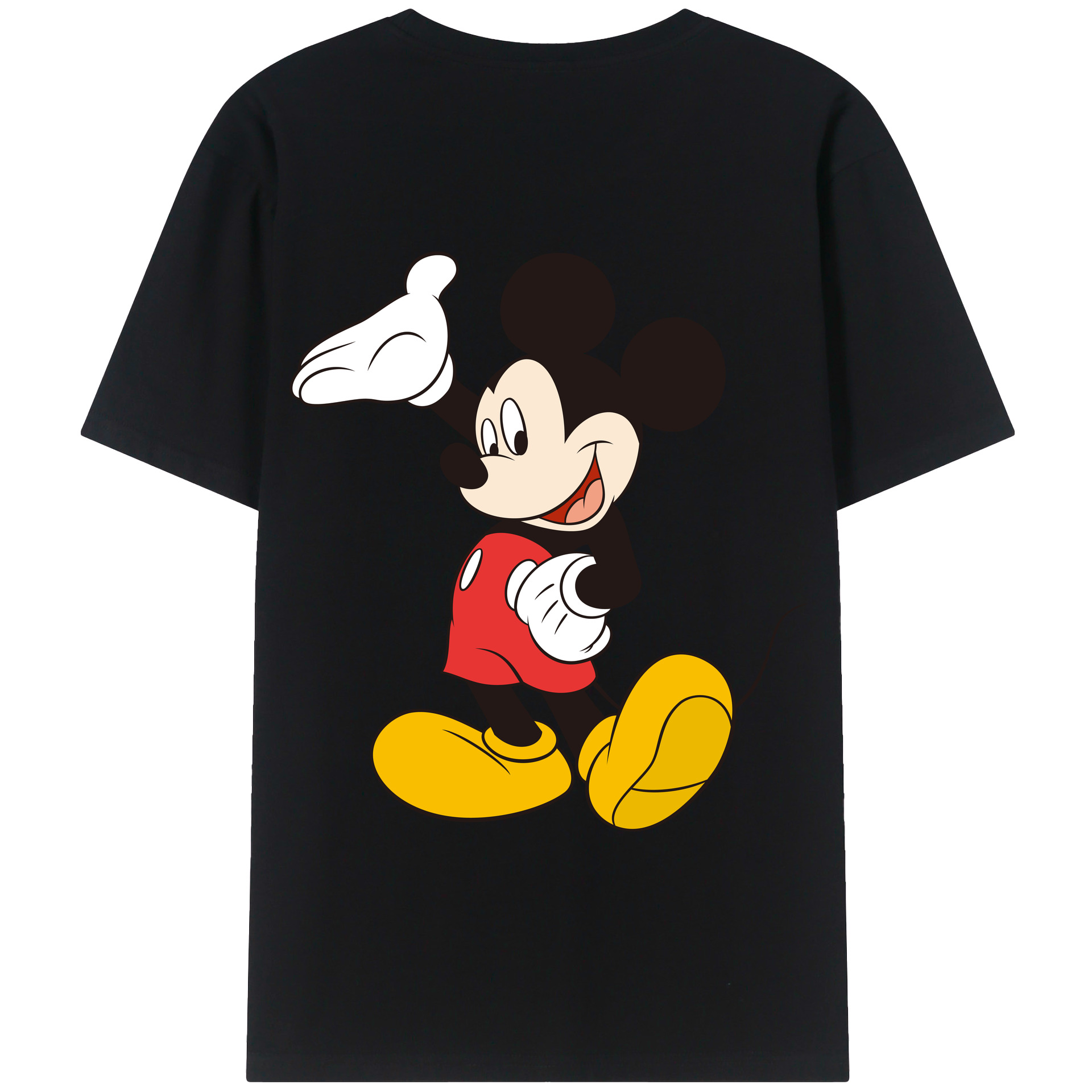 （画像用） ミッキーマウス Mickey Mouse 綿100％半袖Tシャツ（背面プリント）