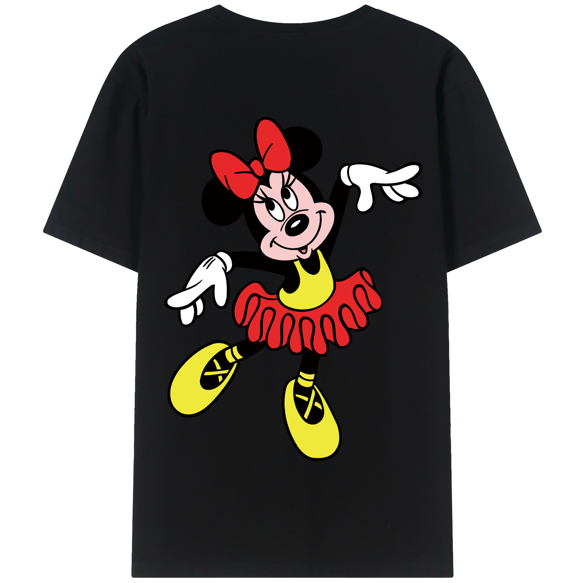 （画像用） ミッキーマウス Mickey Mouse 綿100％半袖Tシャツ（背面プリント）
