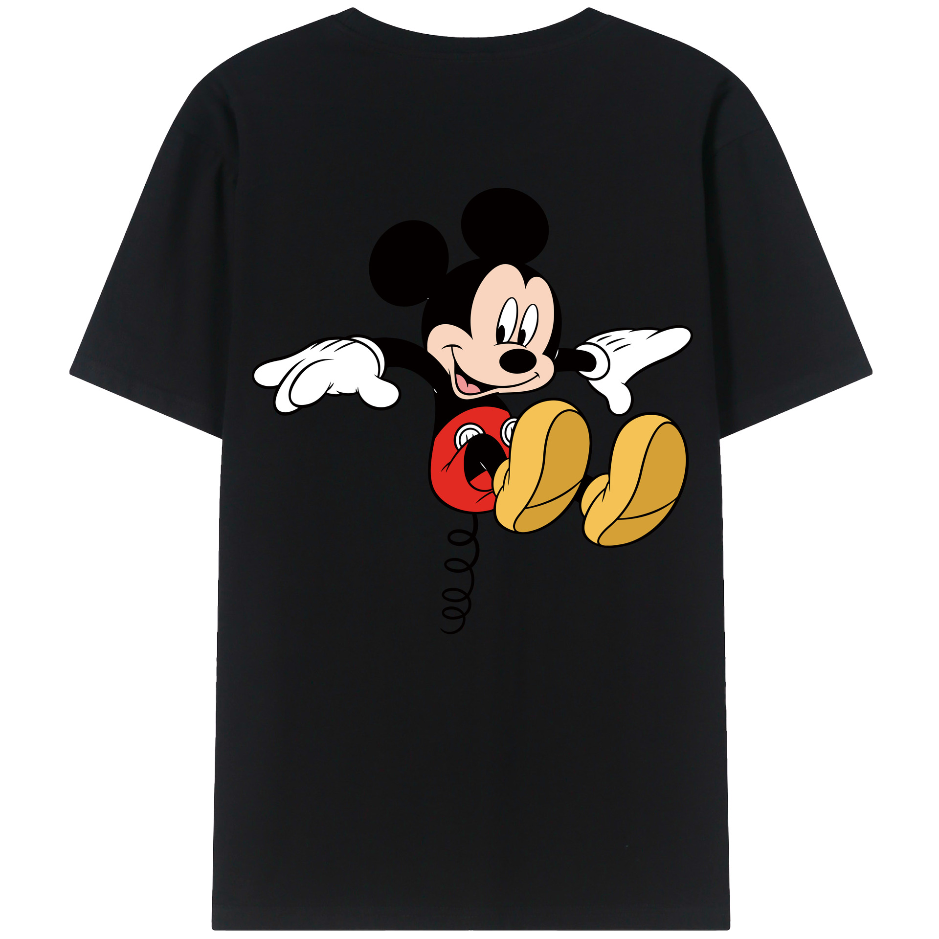 （画像用） ミッキーマウス Mickey Mouse 綿100％半袖Tシャツ（背面プリント）
