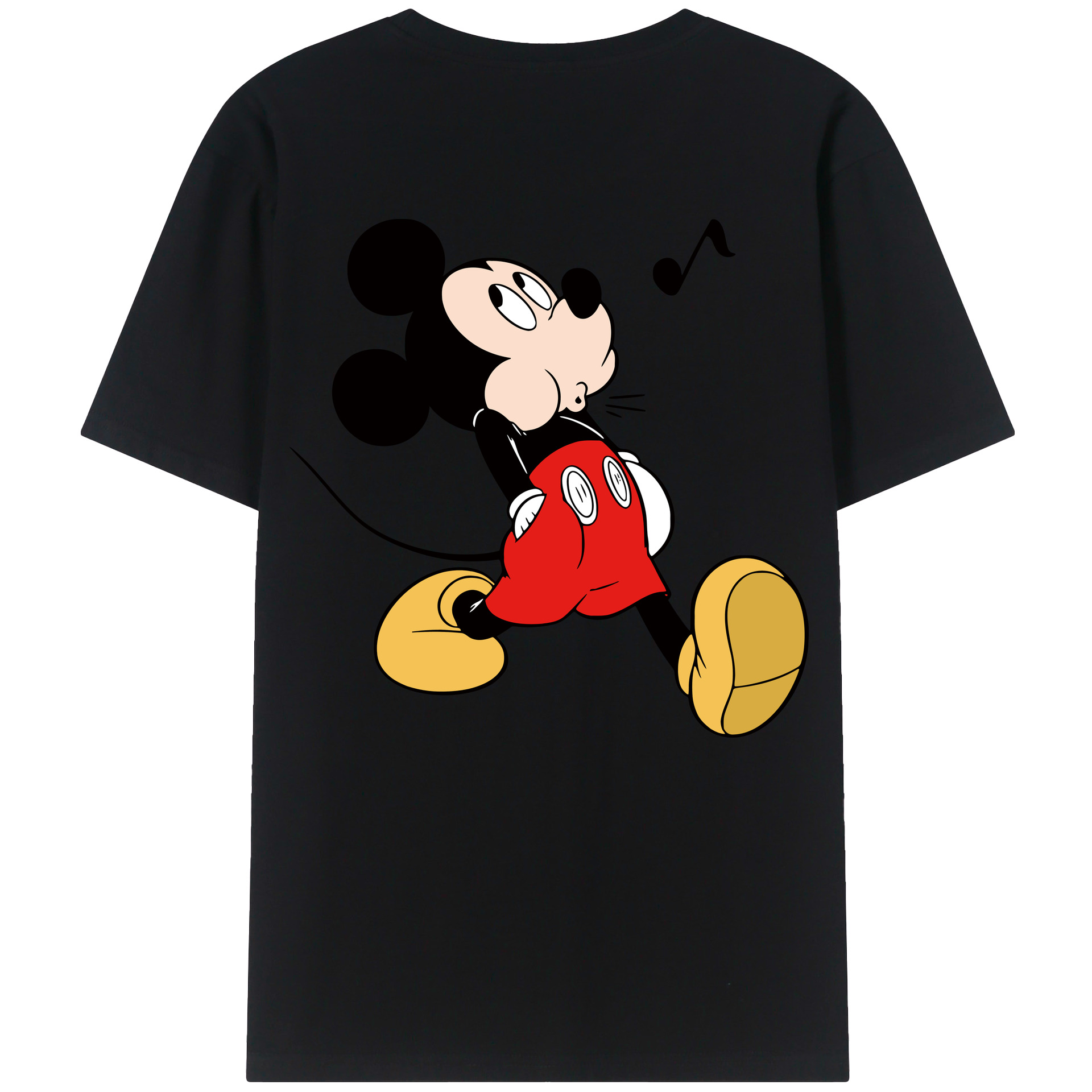 （画像用） ミッキーマウス Mickey Mouse 綿100％半袖Tシャツ（背面プリント）