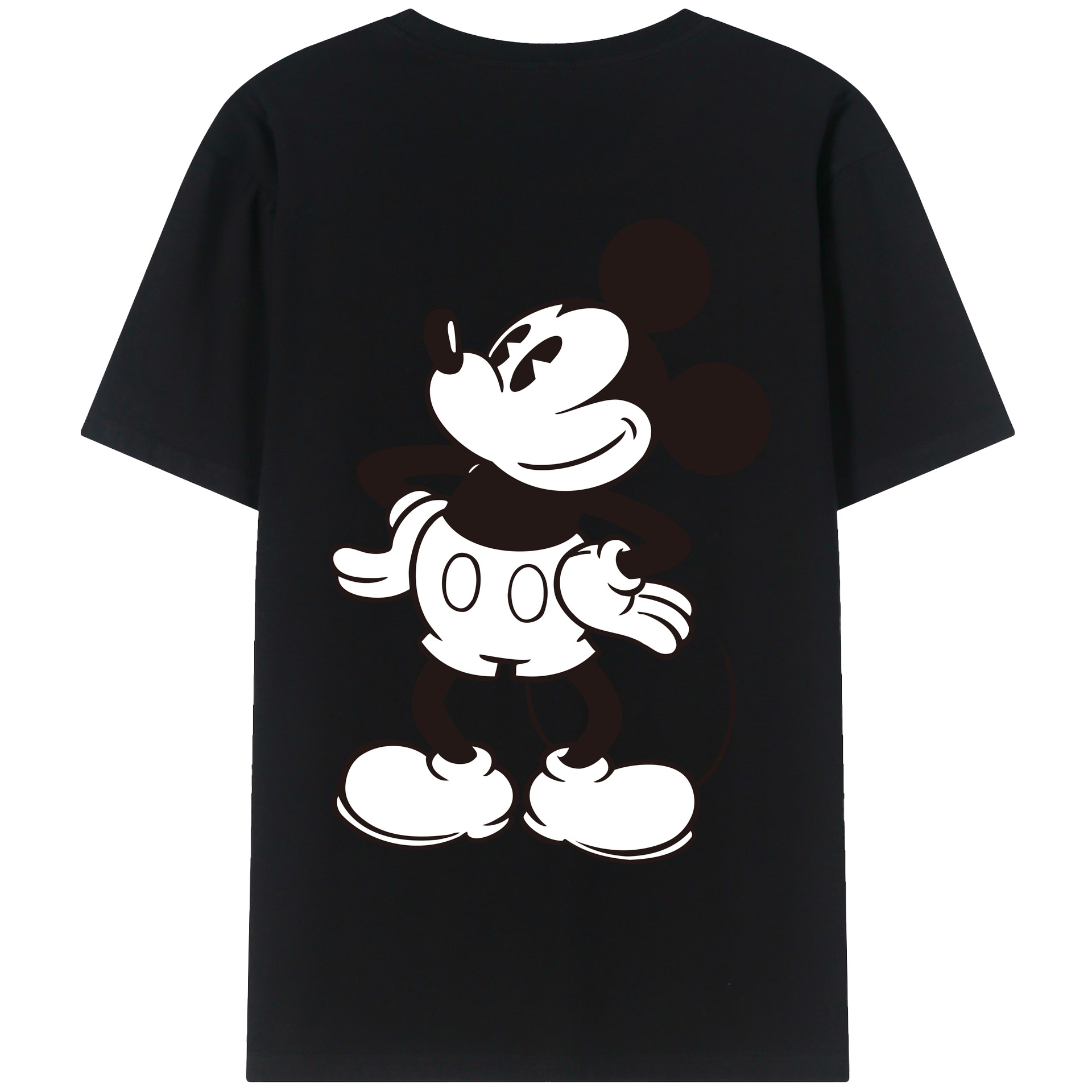 （画像用） ミッキーマウス Mickey Mouse 綿100％半袖Tシャツ（背面プリント）